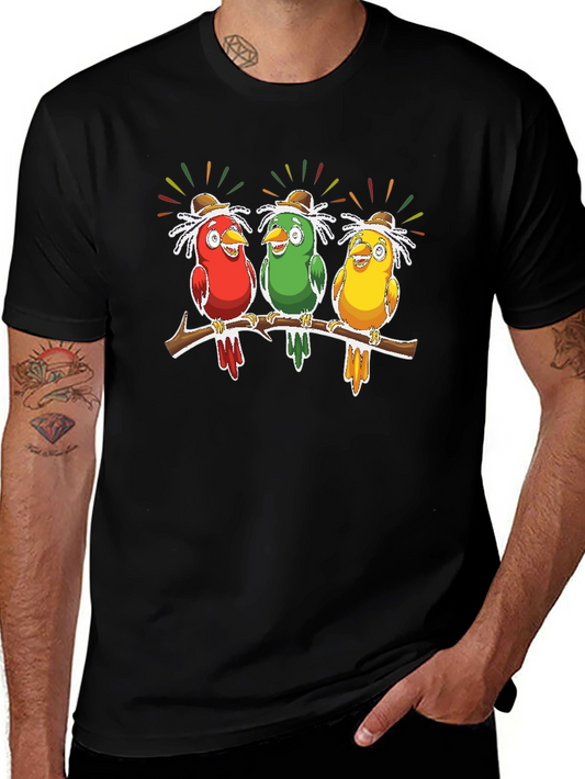Birds on Branch Graphic Tee - Novelty Print