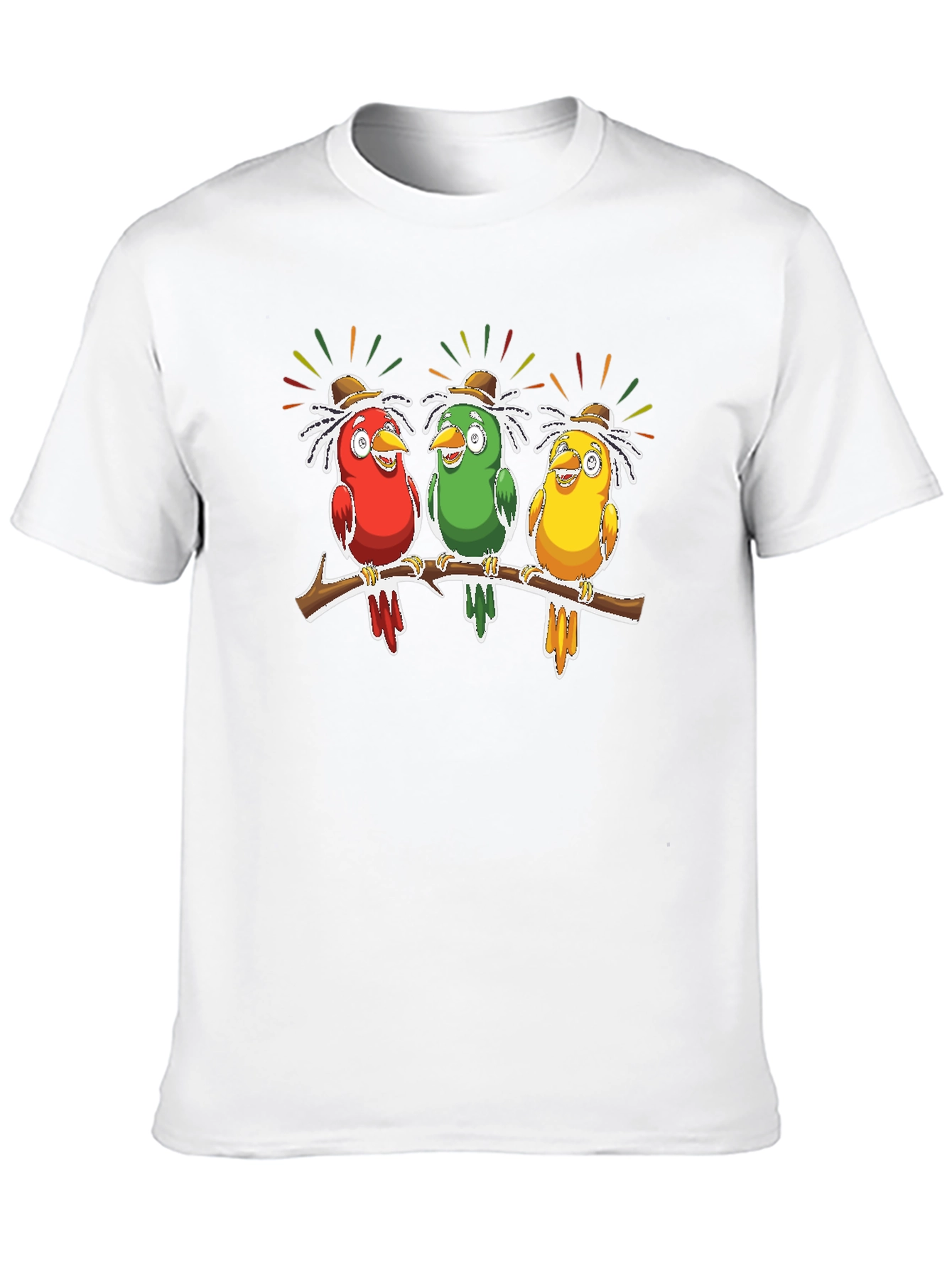 Birds on Branch Graphic Tee - Novelty Print