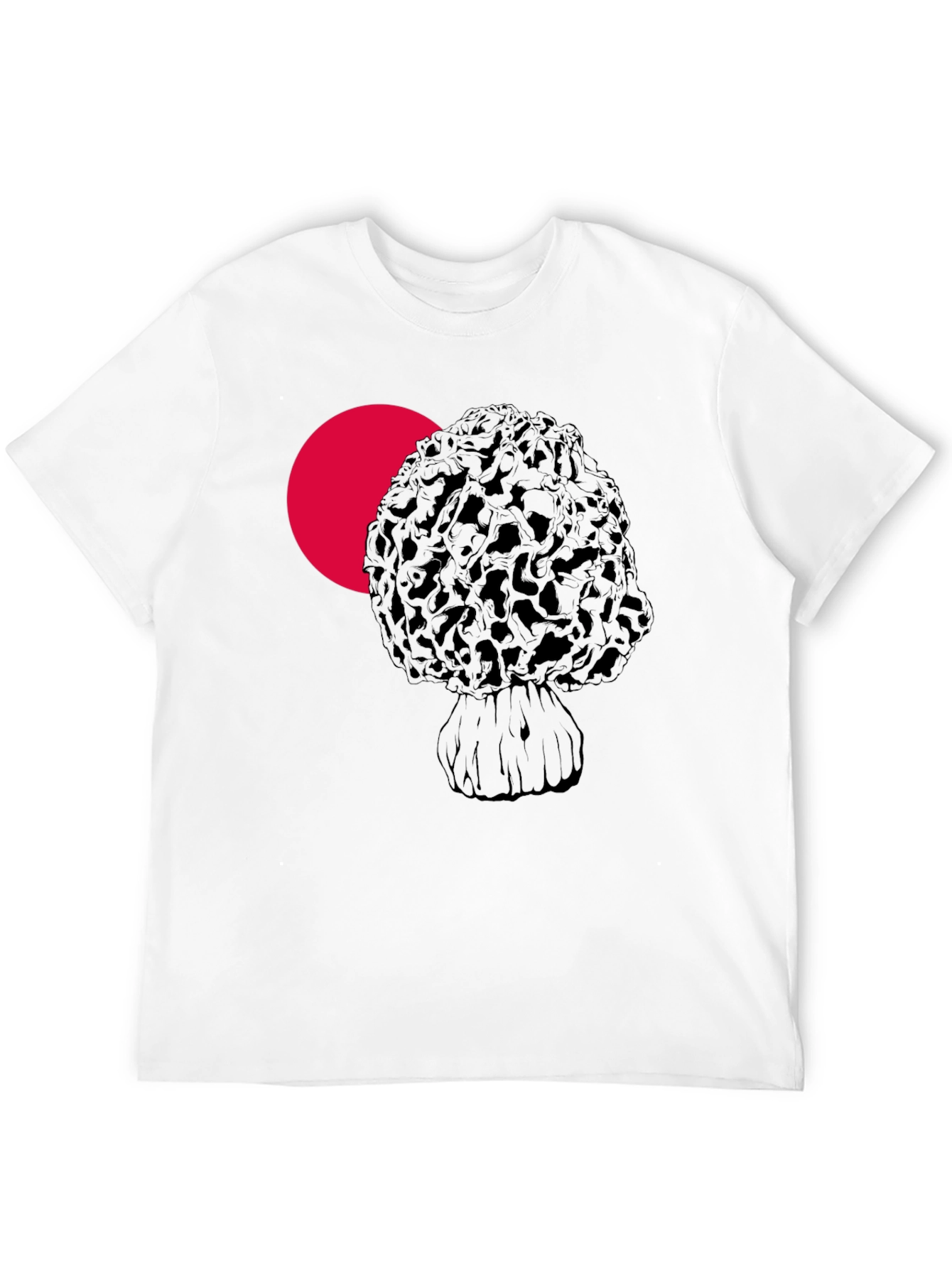 Morel Mushroom Graphic Tee - Unisex Black T-Shirt