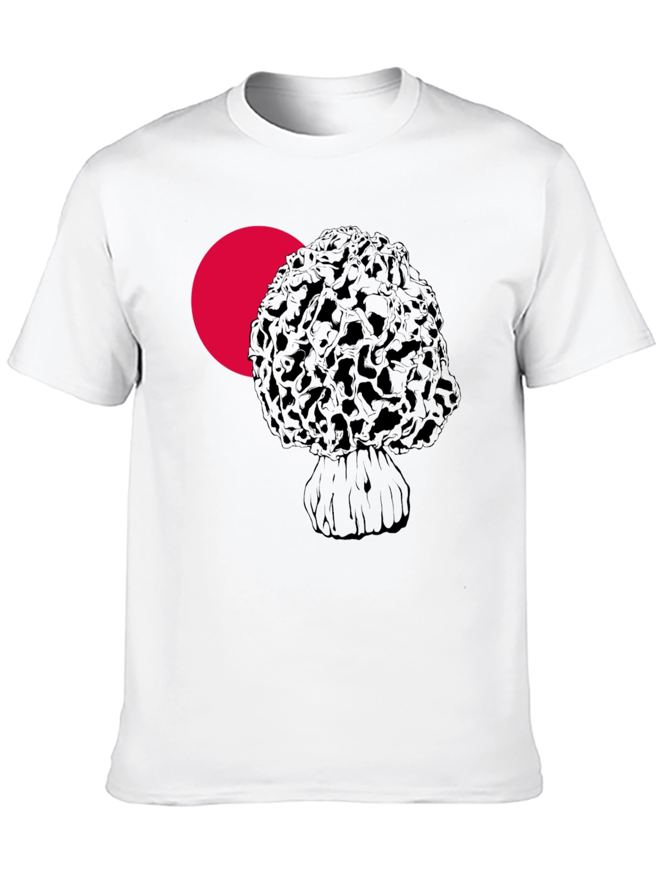 Morel Mushroom Graphic Tee - Unisex Black T-Shirt