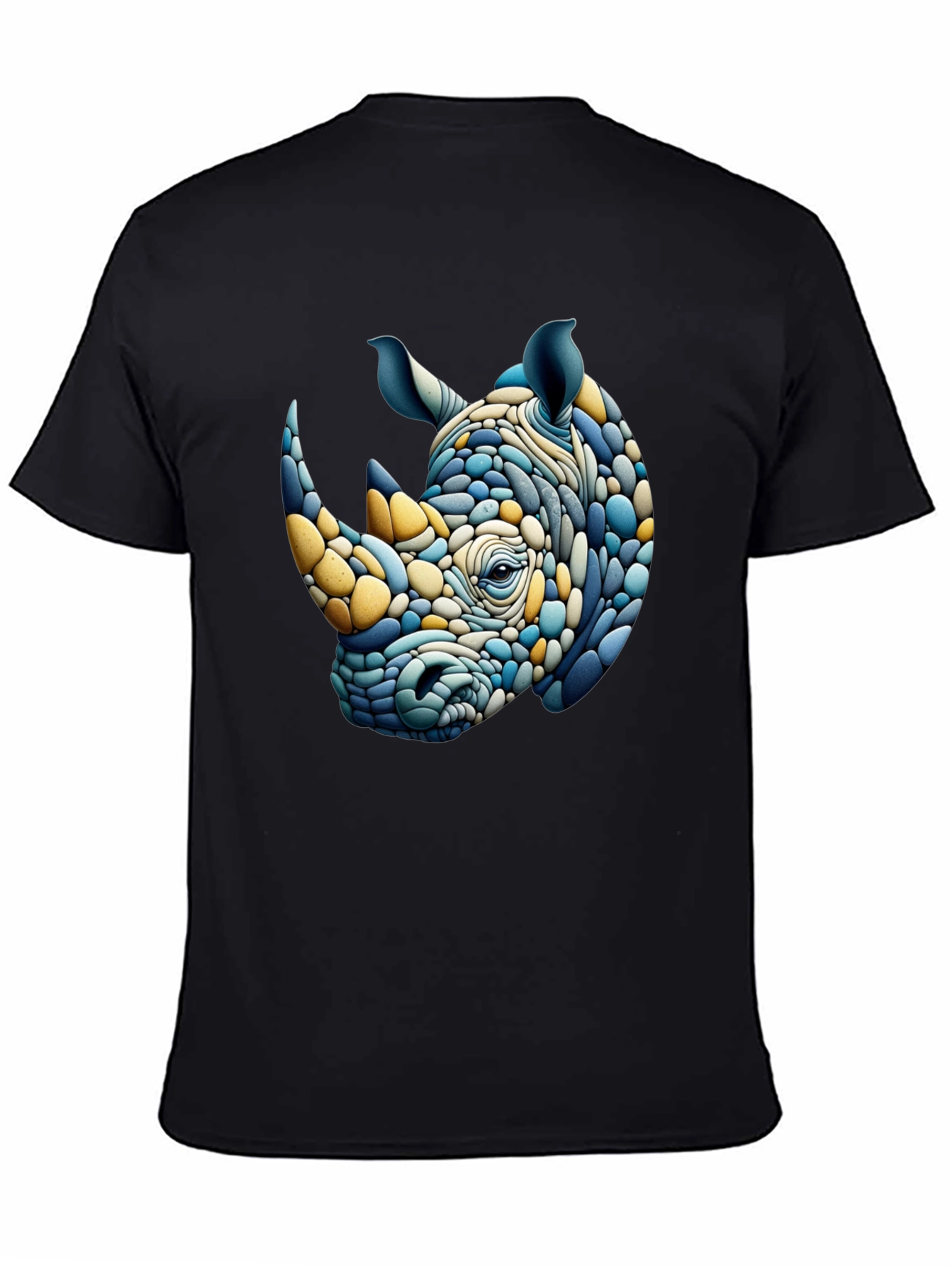 Abstract Rhino Graphic Tee - Stylish Mens T-Shirt