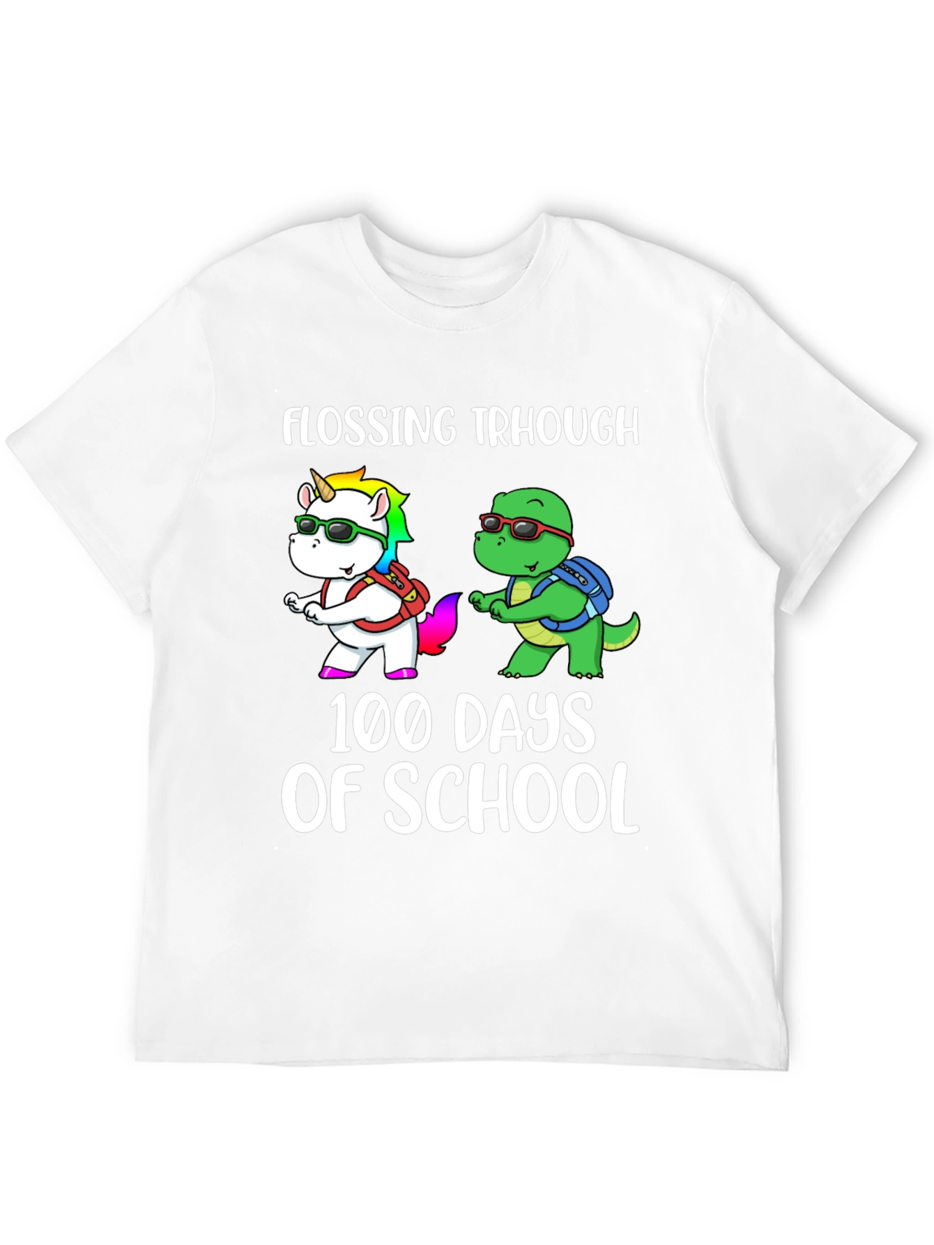 Flossing Through 100 Days Of School T-Shirt