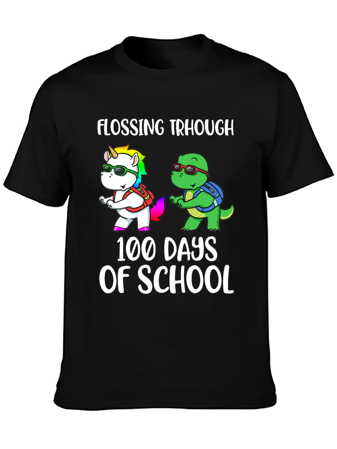 Flossing Through 100 Days Of School T-Shirt