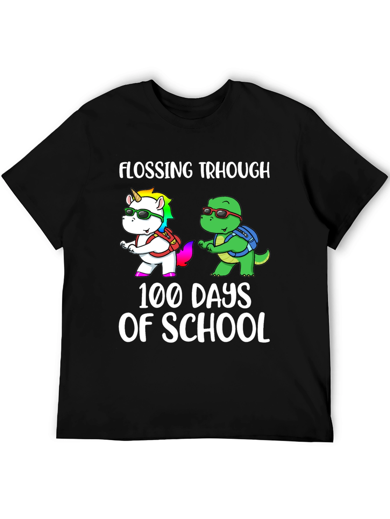 Flossing Through 100 Days Of School T-Shirt