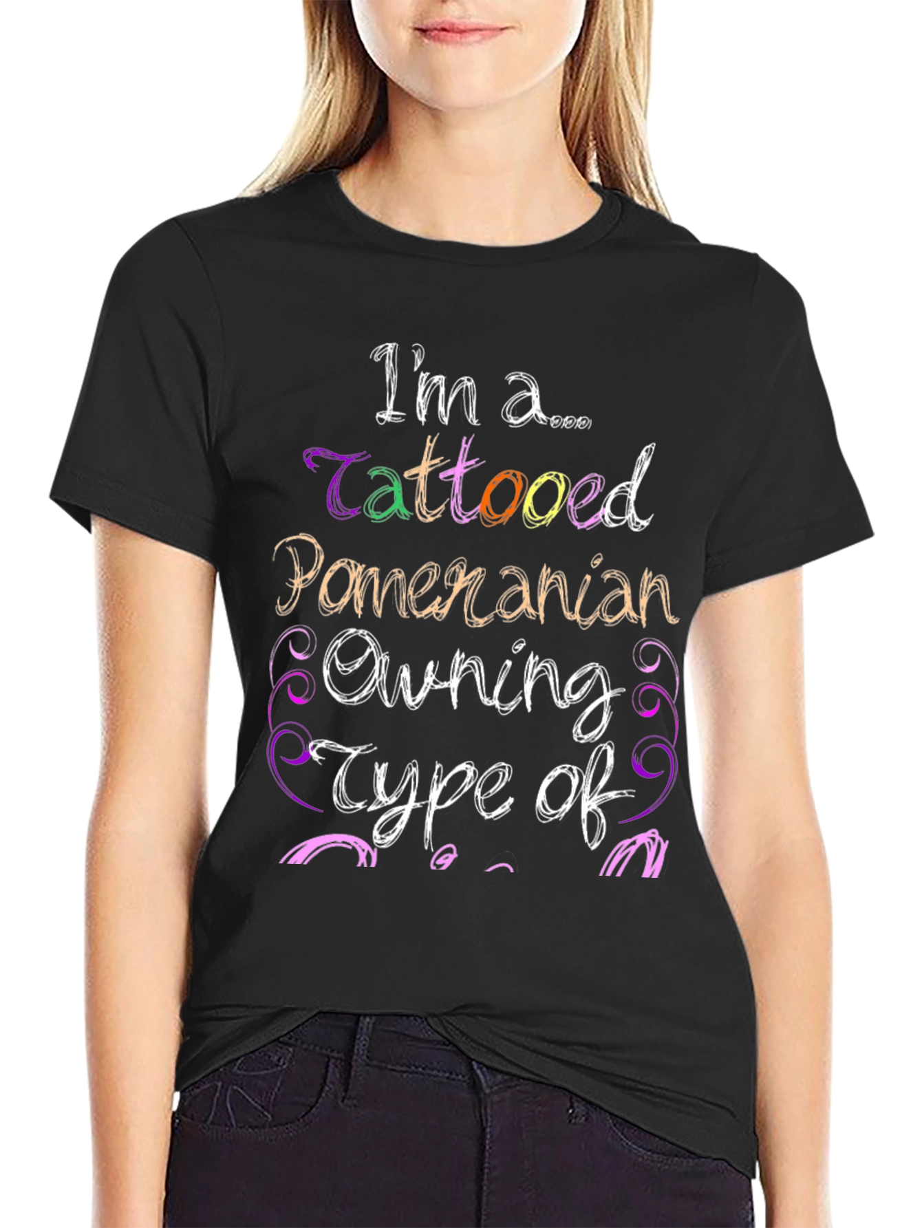 Tattooed Pomeranian Owner Novelty T-Shirt