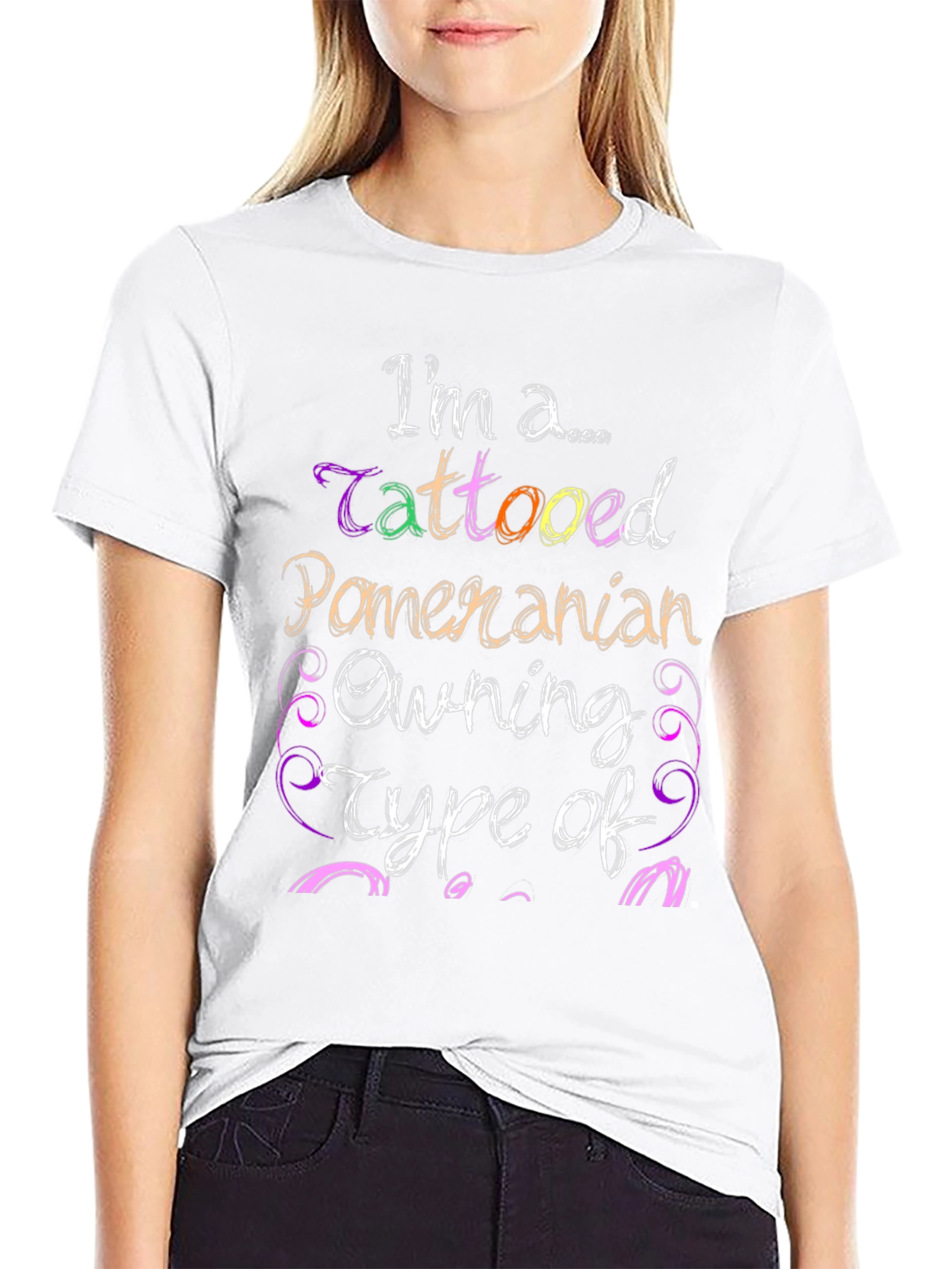 Tattooed Pomeranian Owner Novelty T-Shirt
