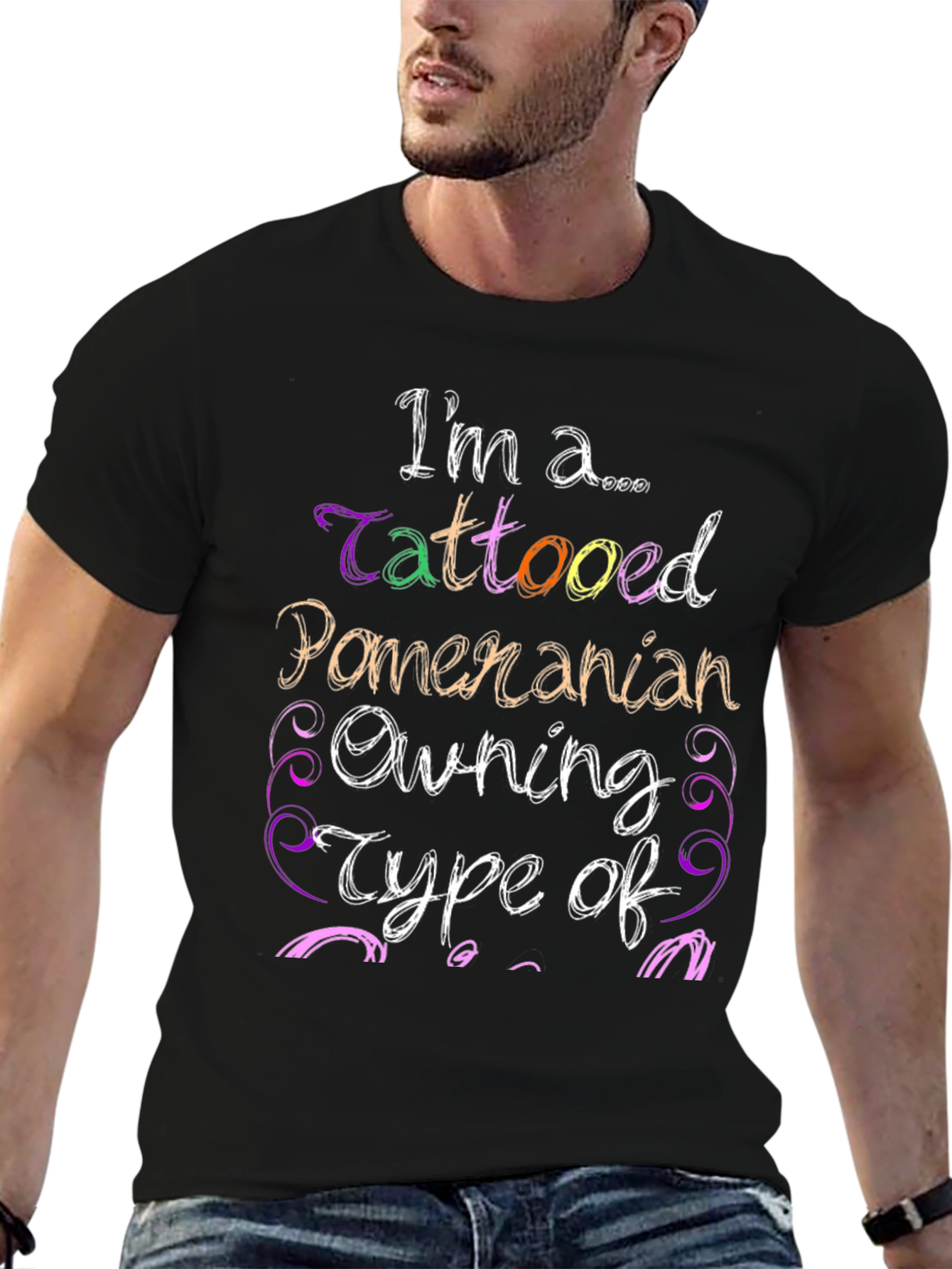 Tattooed Pomeranian Owner Novelty T-Shirt