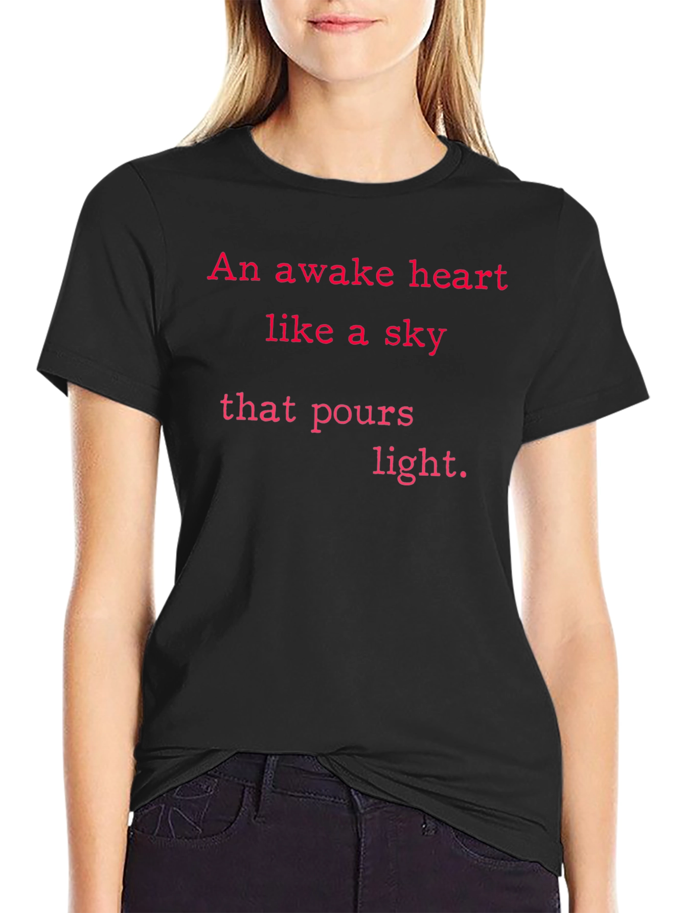 Awake Heart Light Poem Graphic T-Shirt