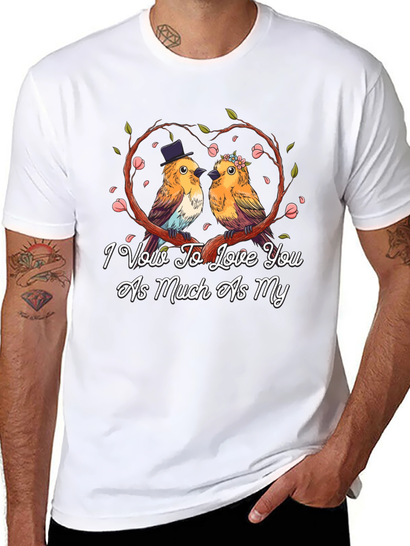 Love Birds Graphic Tee - Wedding Anniversary Gift