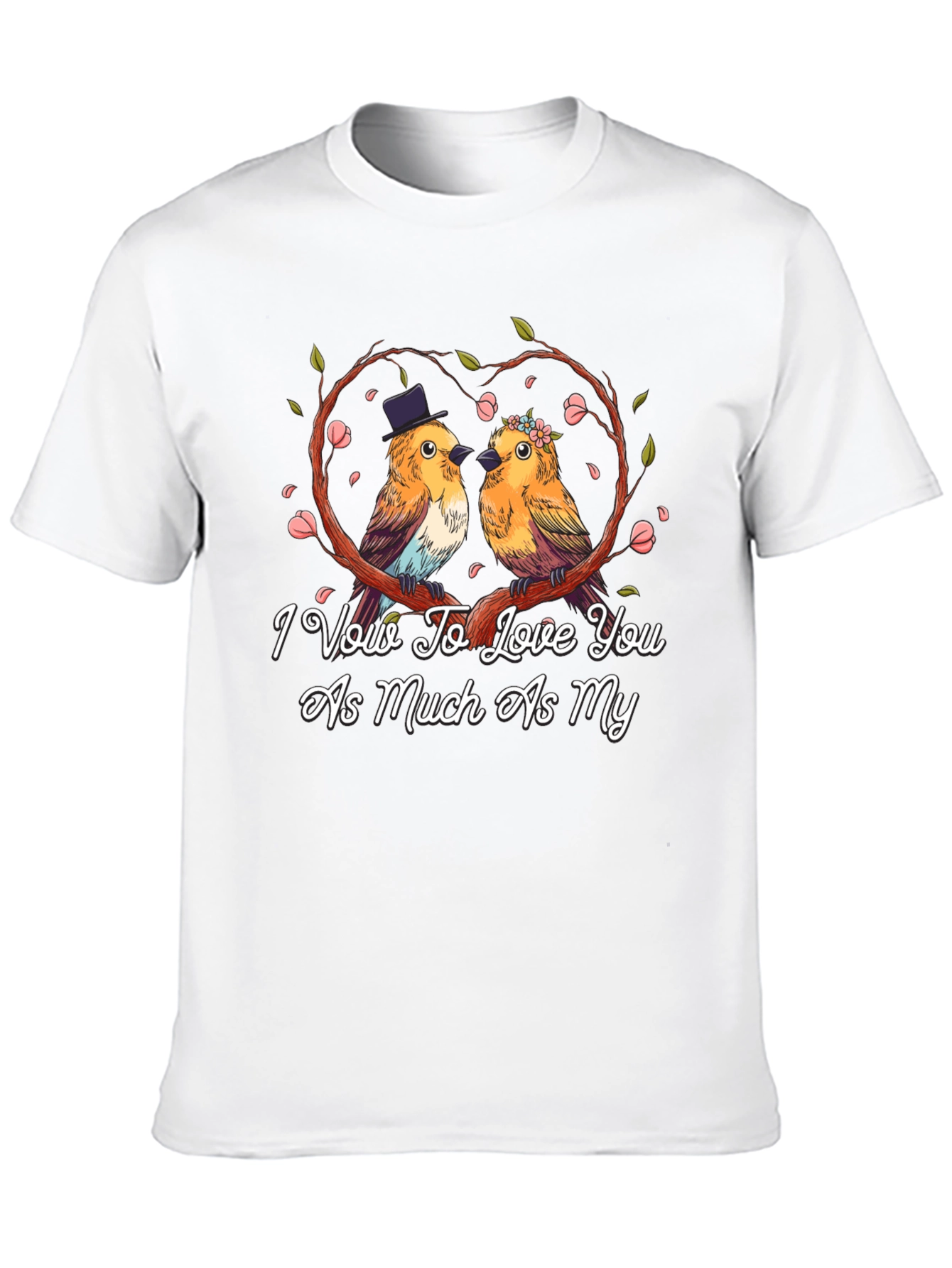 Love Birds Graphic Tee - Wedding Anniversary Gift