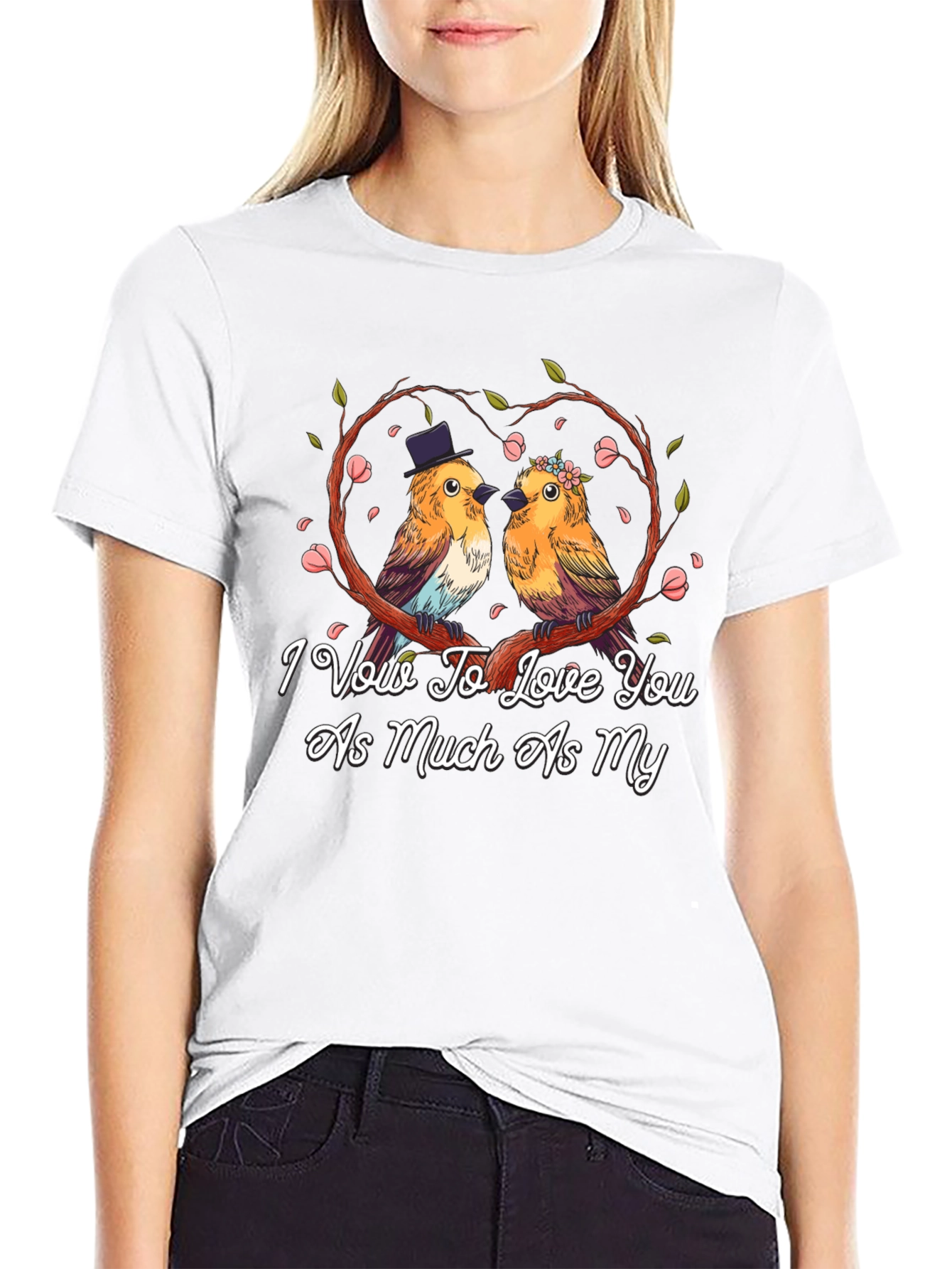 Love Birds Graphic Tee - Wedding Anniversary Gift