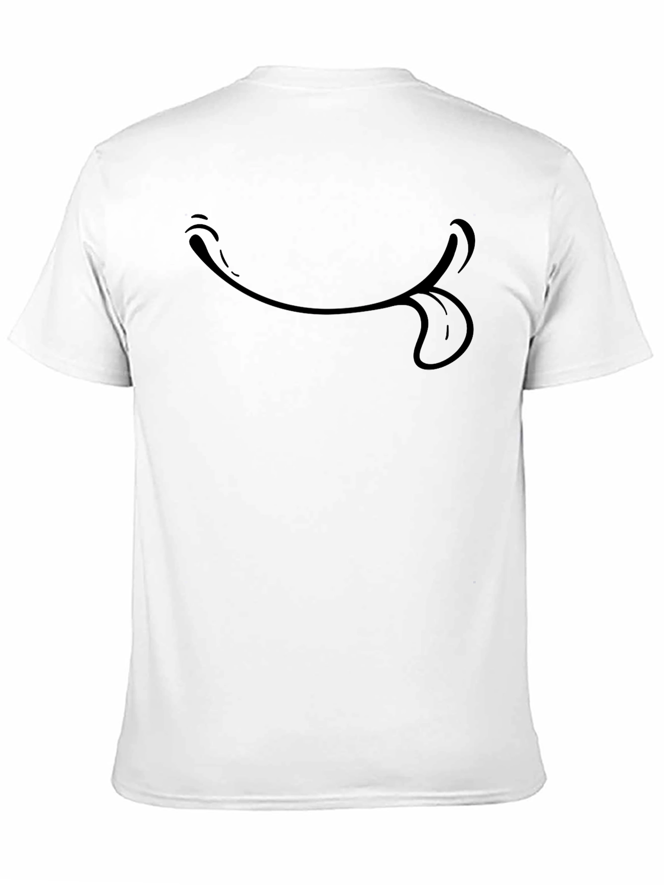 Funny Tongue Out Graphic Black T-Shirt