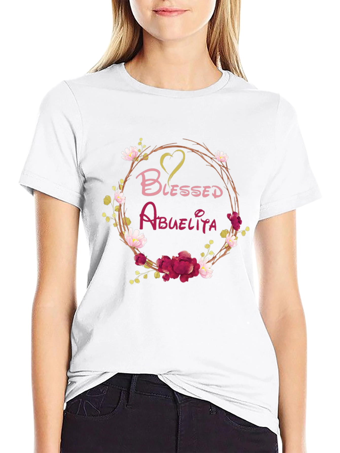 Blessed Abuelita Floral T-Shirt