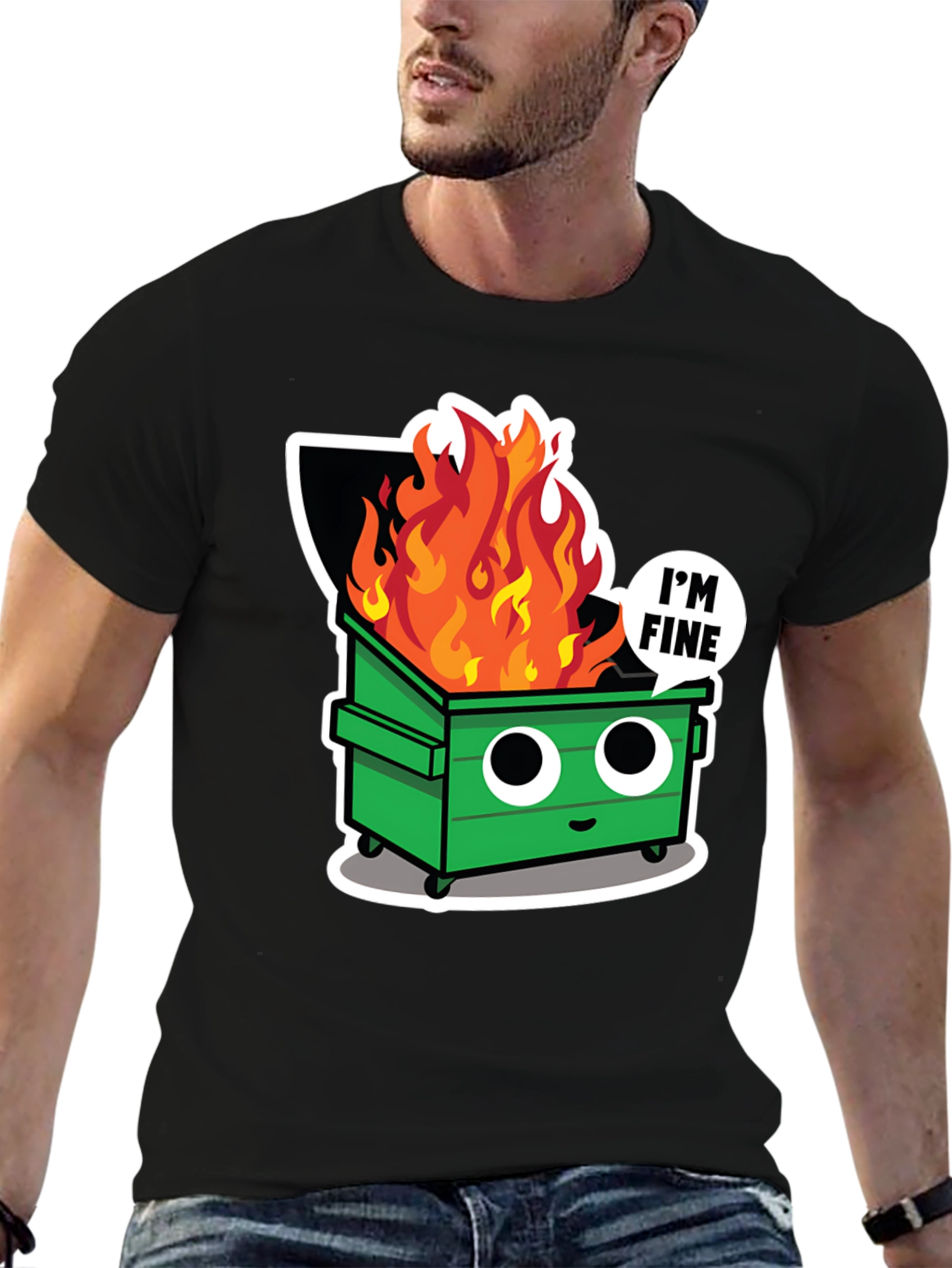 Dumpster Fire T-Shirt - Im Fine Tee