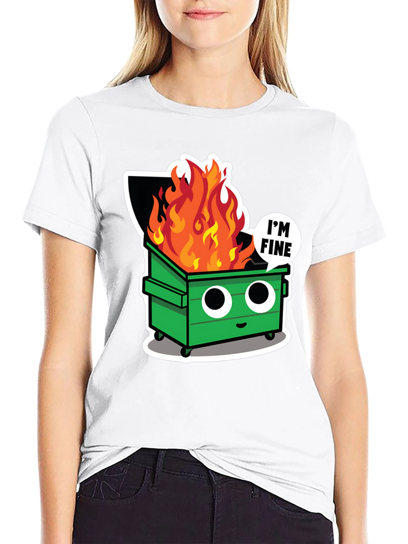 Dumpster Fire T-Shirt - Im Fine Tee