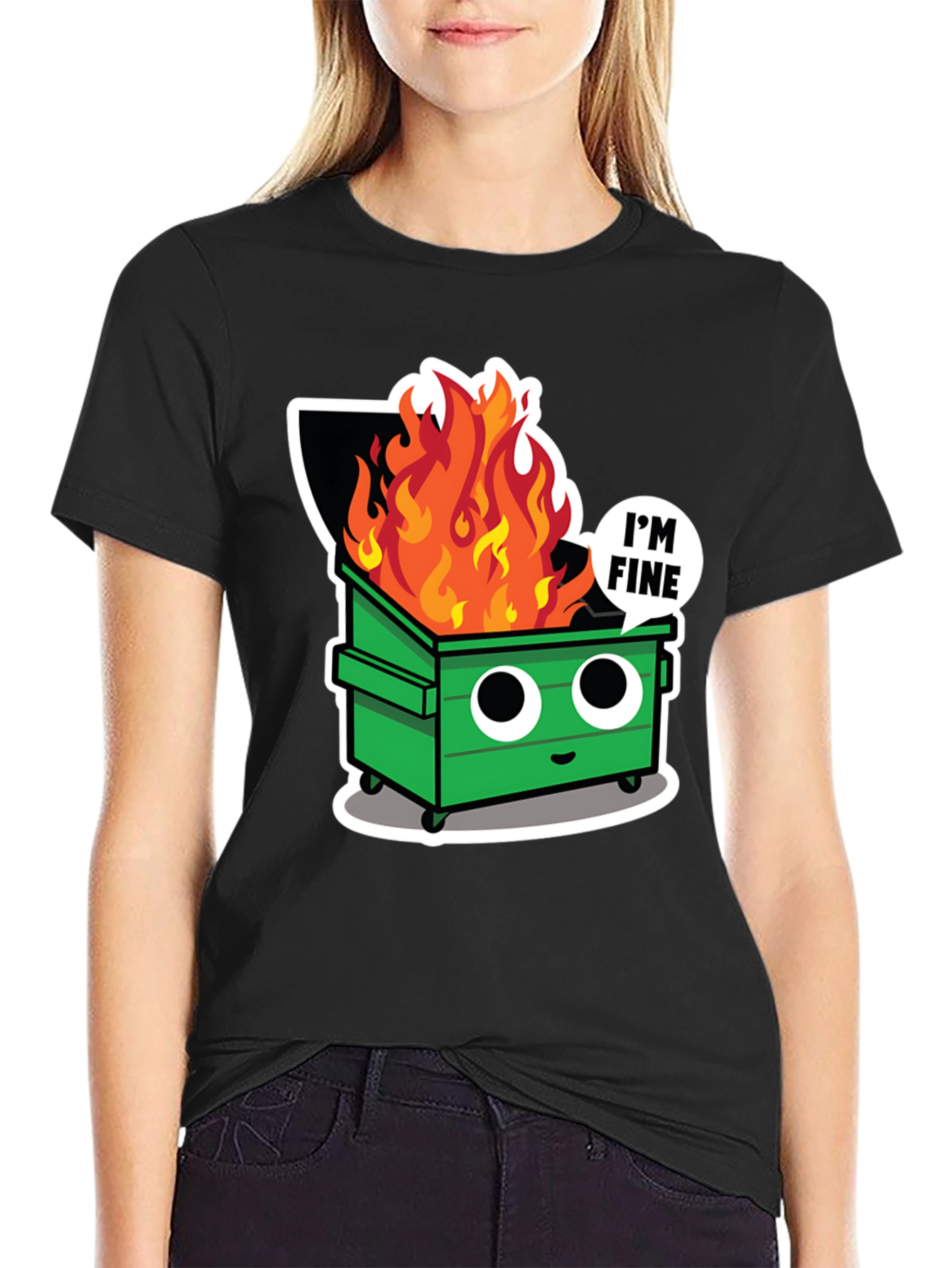 Dumpster Fire T-Shirt - Im Fine Tee