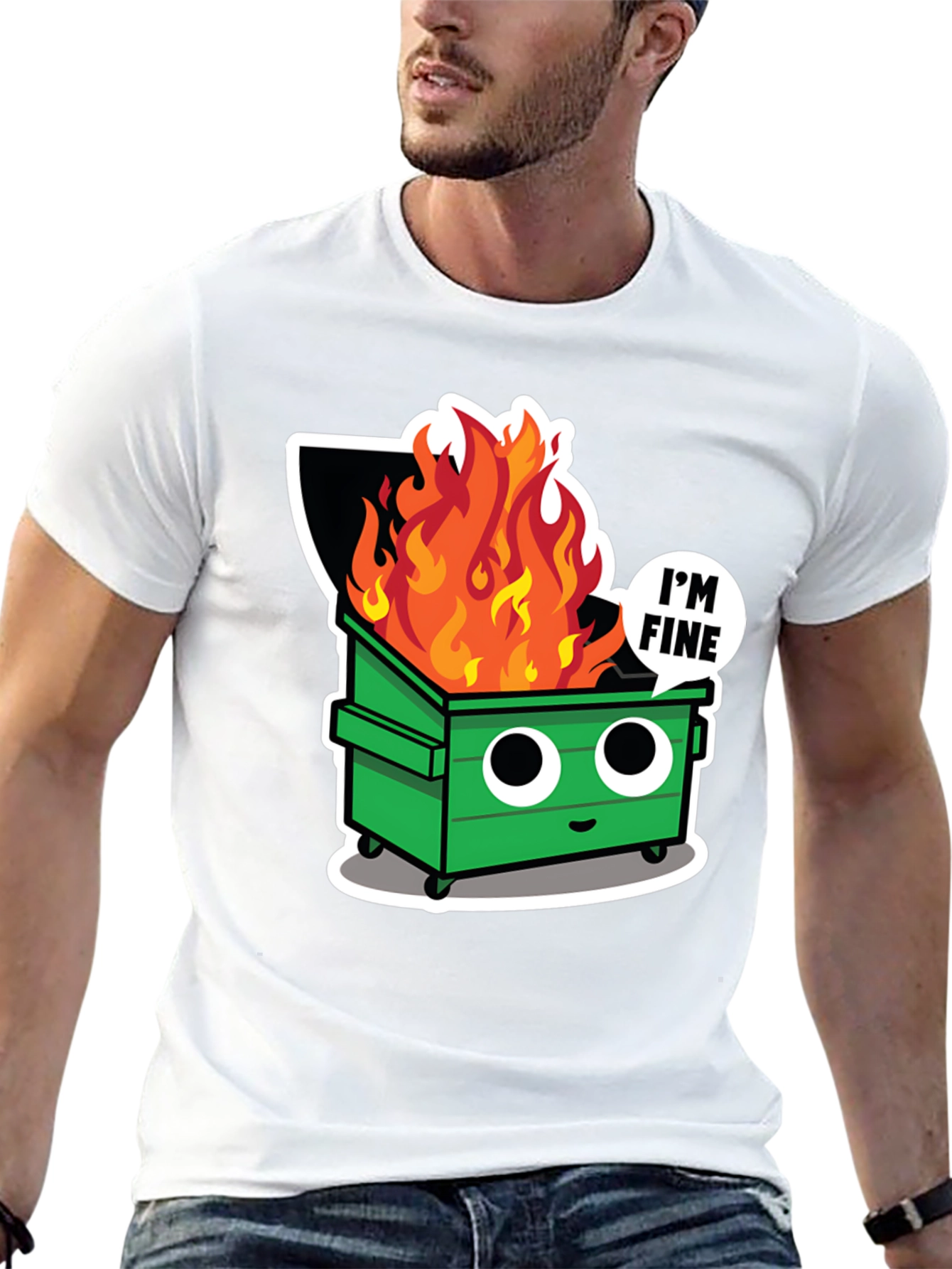 Dumpster Fire T-Shirt - Im Fine Tee