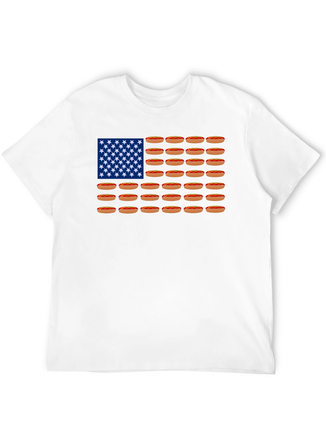 Hot Dog American Flag T-Shirt - Patriotic Apparel