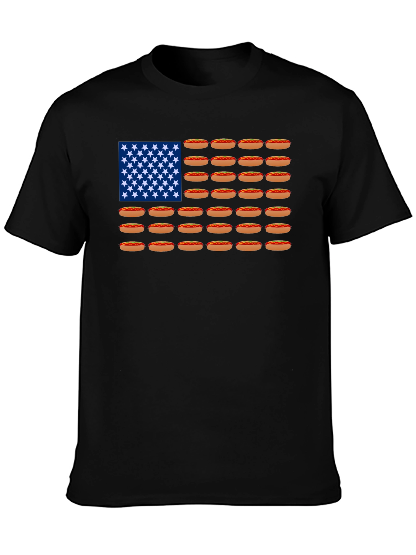 Hot Dog American Flag T-Shirt - Patriotic Apparel