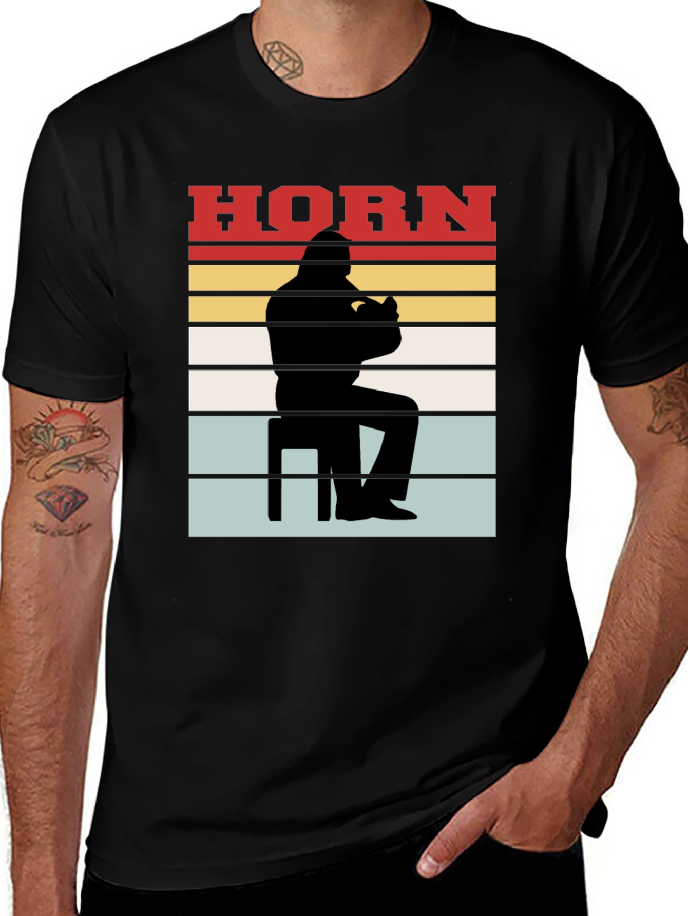 Retro Horn Player Graphic Tee