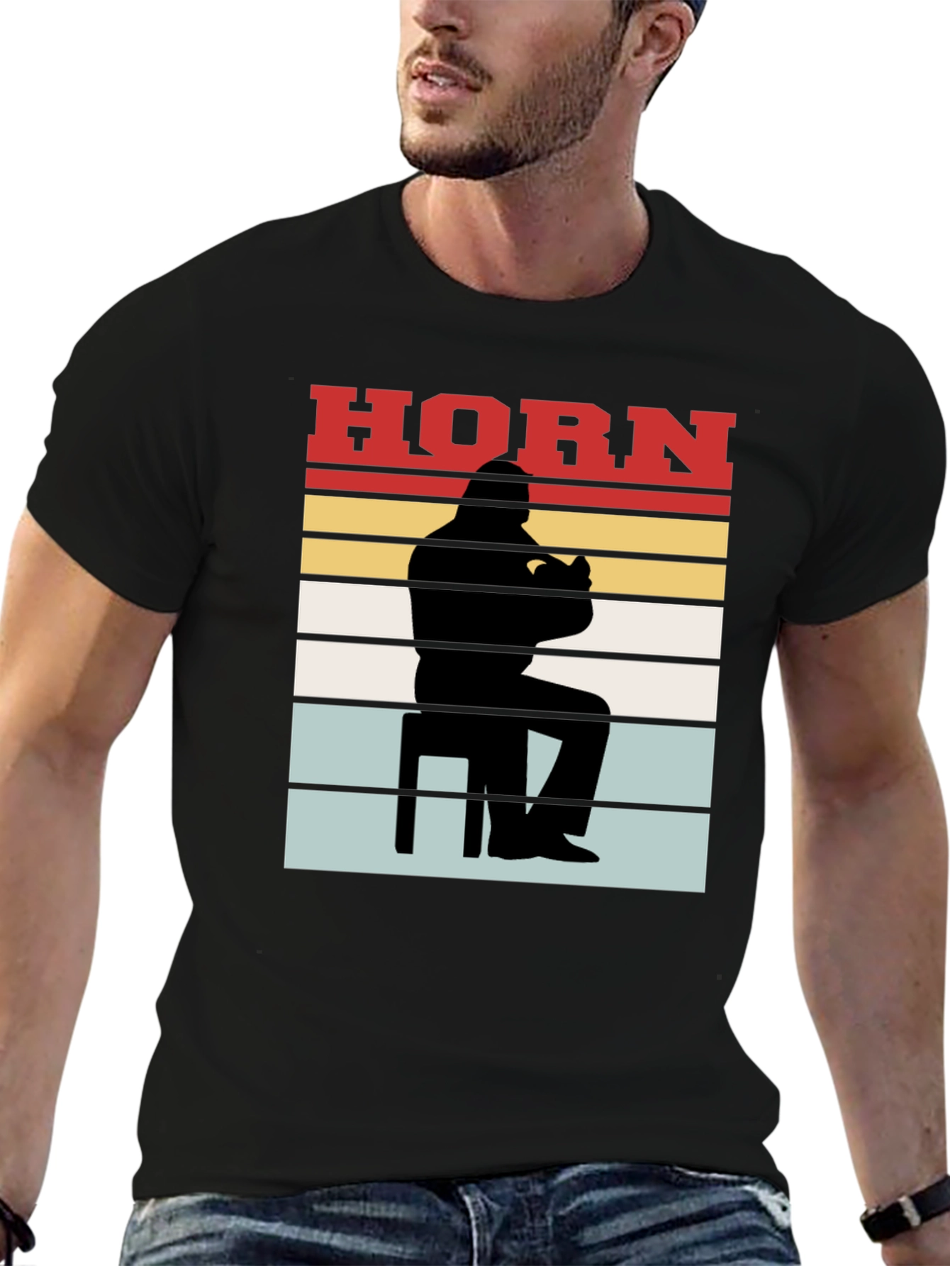 Retro Horn Player Graphic Tee