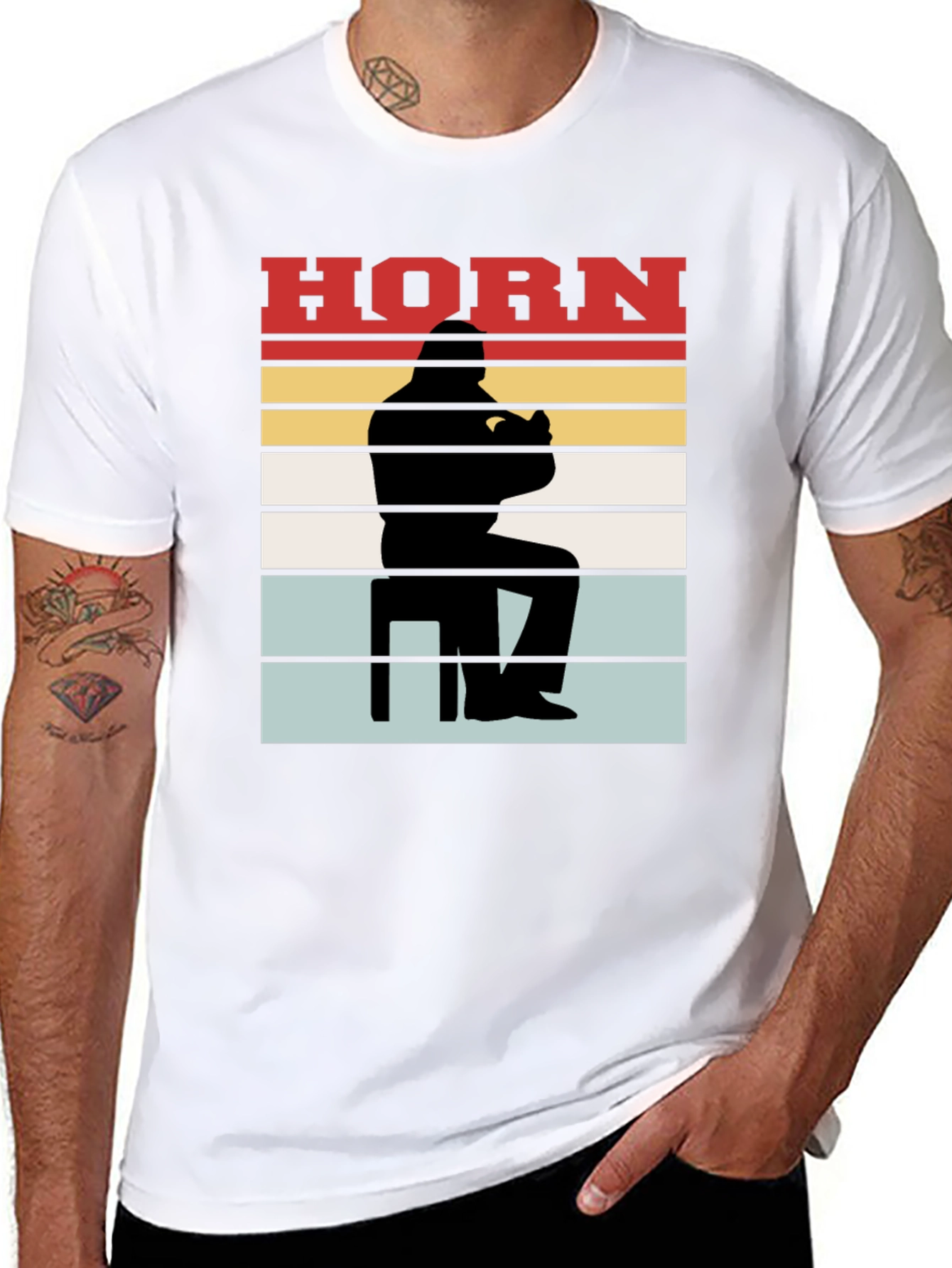 Retro Horn Player Graphic Tee