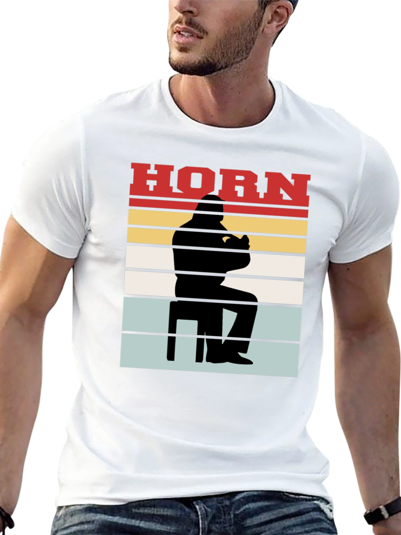 Retro Horn Player Graphic Tee