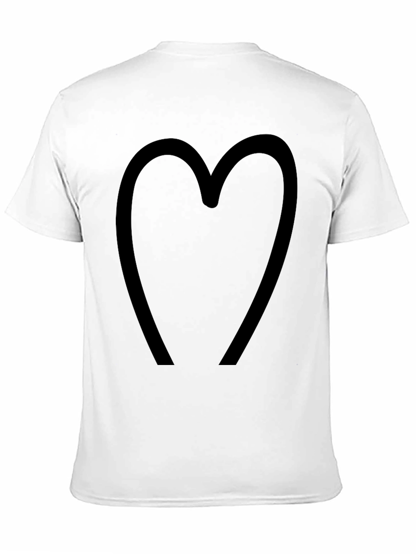 Simple Heart Tee - Black Cotton Blend Casual Wear