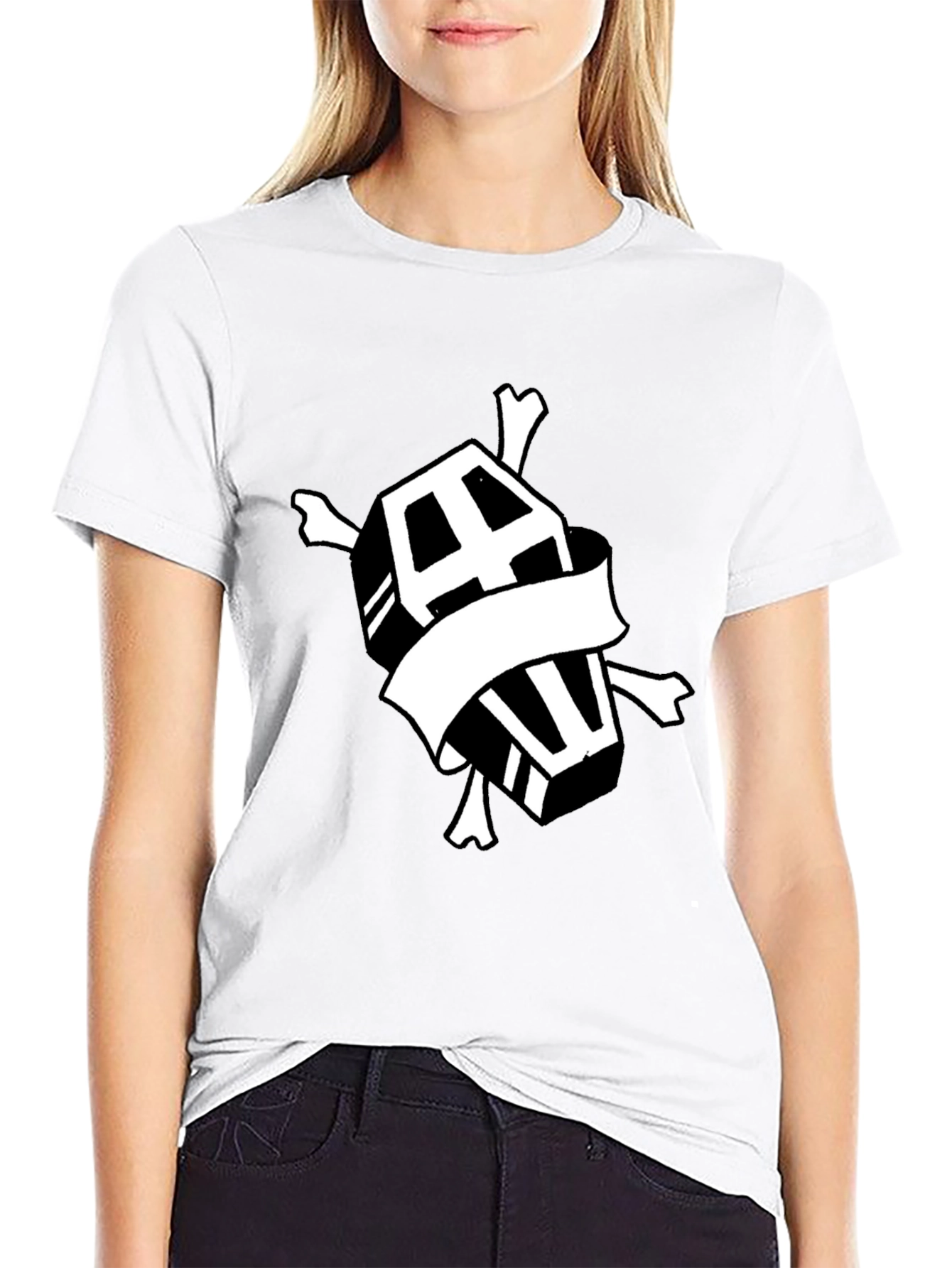 Coffin & Crossbones Graphic T-Shirt - Black