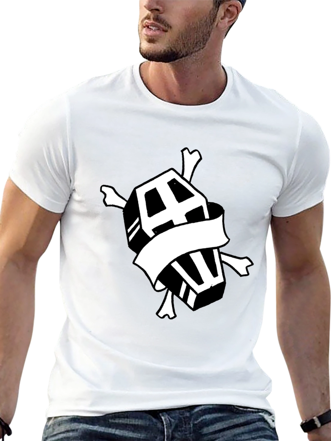 Coffin & Crossbones Graphic T-Shirt - Black