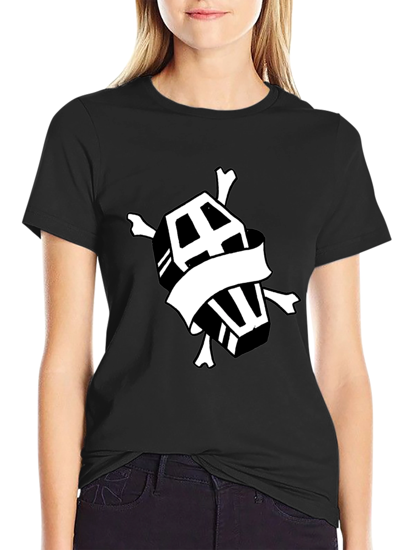 Coffin & Crossbones Graphic T-Shirt - Black
