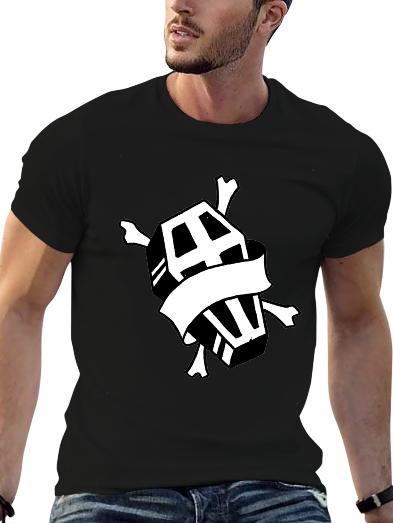 Coffin & Crossbones Graphic T-Shirt - Black