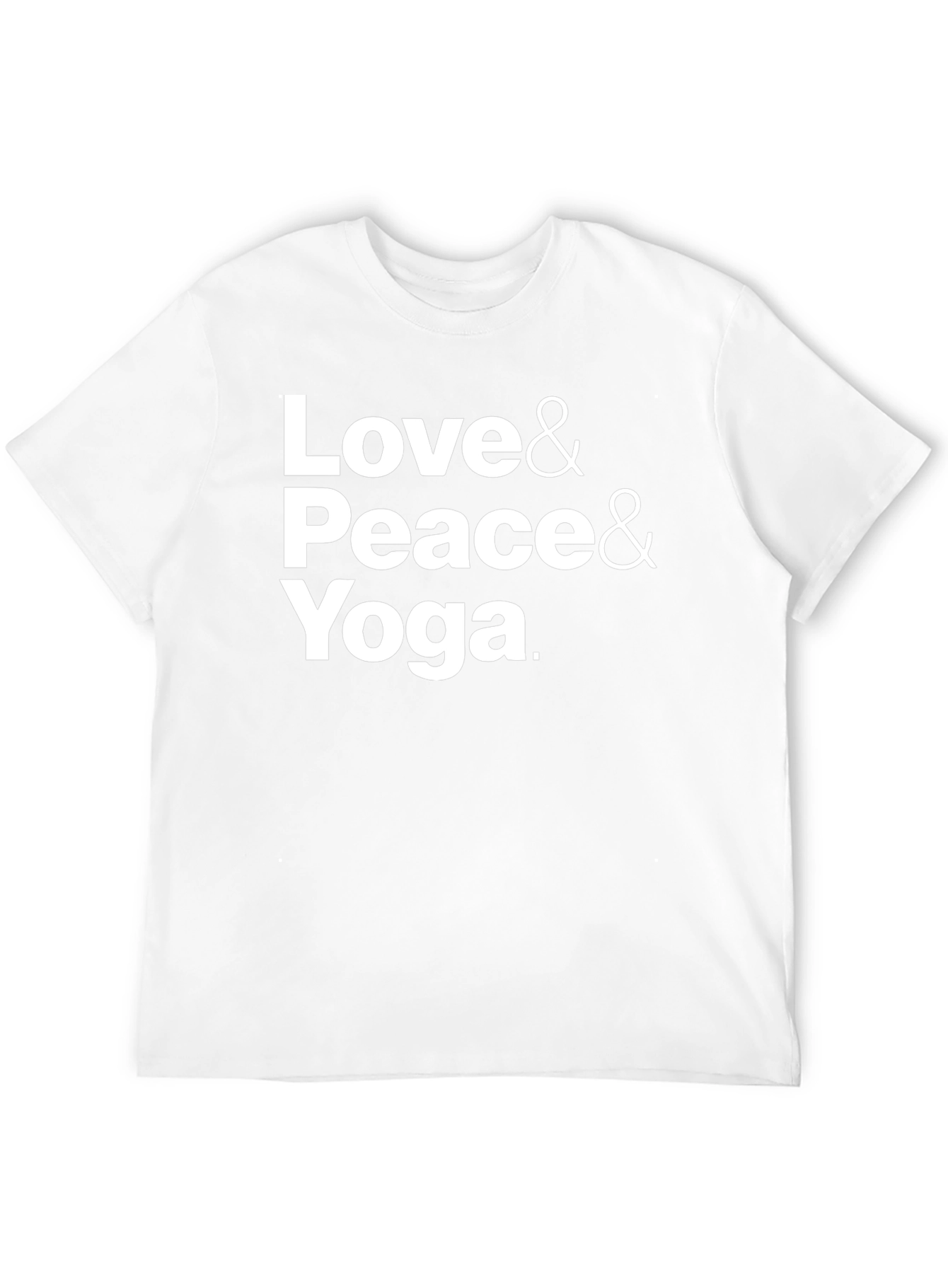 Love Peace Yoga T-Shirt - Black Cotton Blend