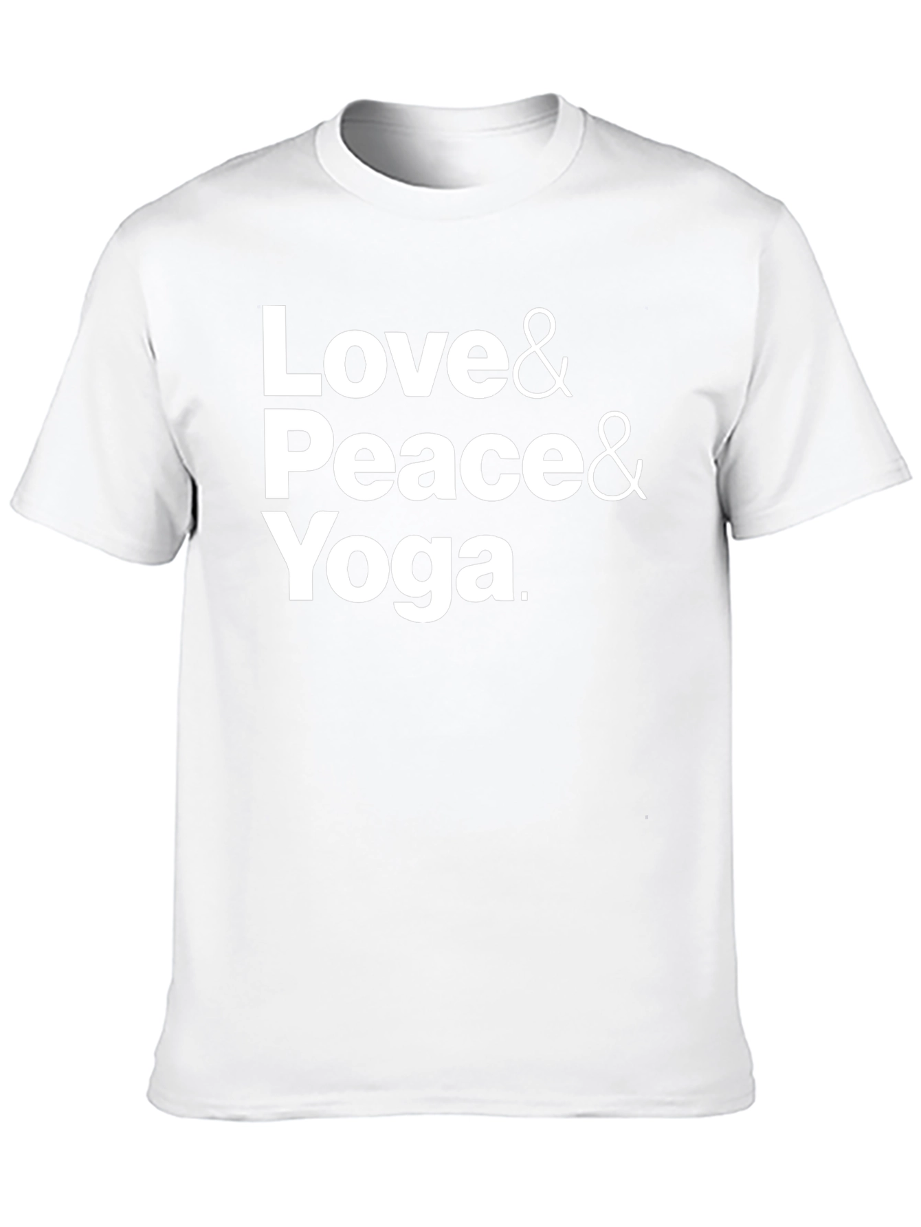 Love Peace Yoga T-Shirt - Black Cotton Blend
