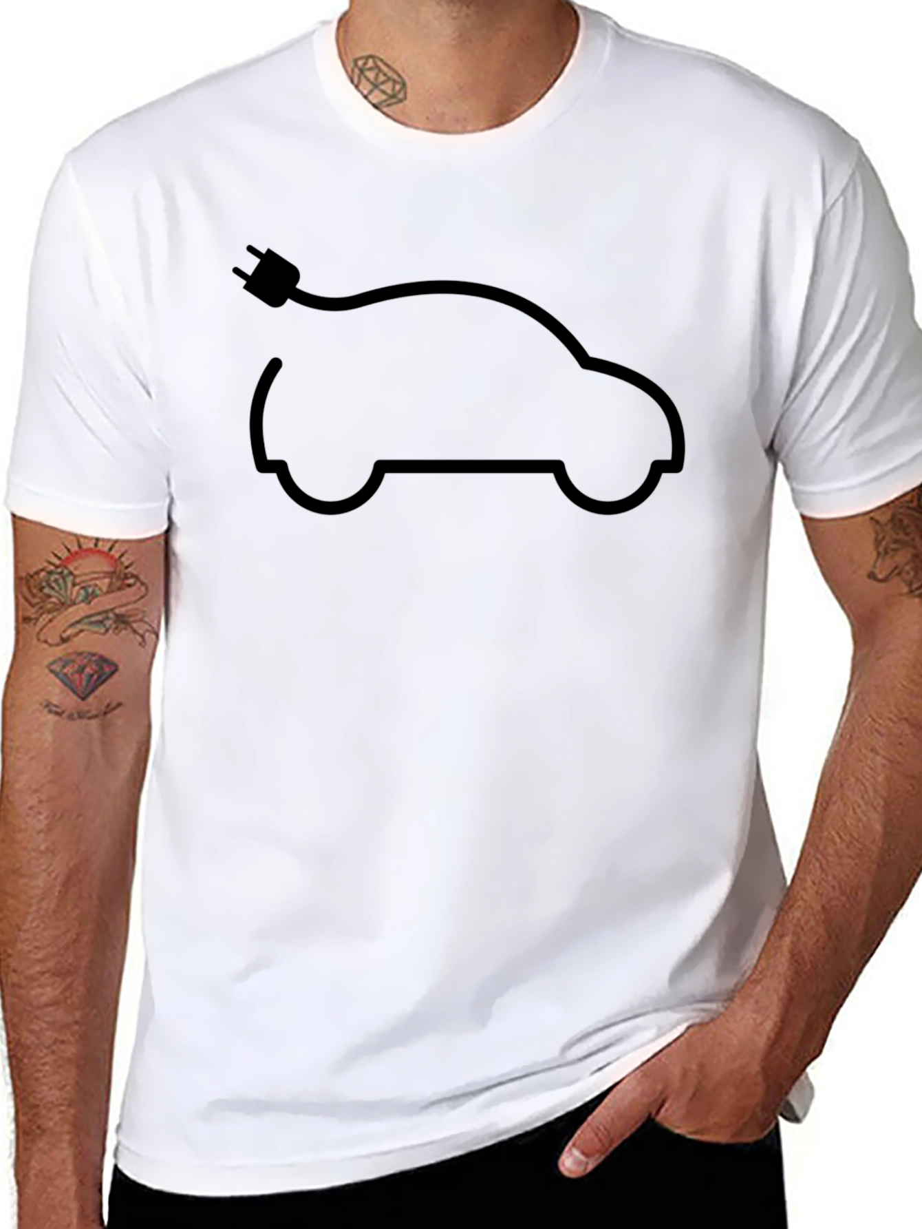 Electric Car T-Shirt - Eco-Friendly Design