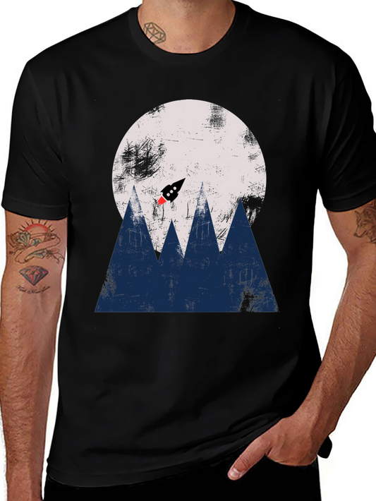 Retro Rocket Launch T-Shirt