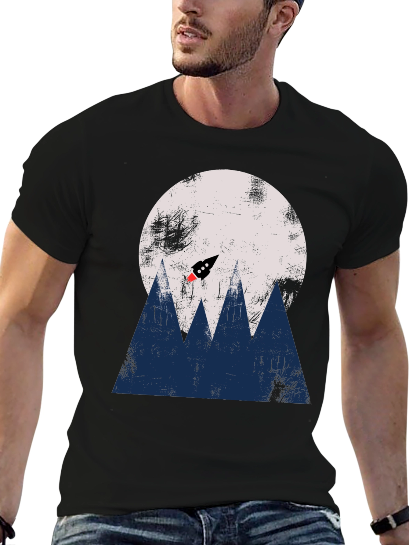 Retro Rocket Launch T-Shirt