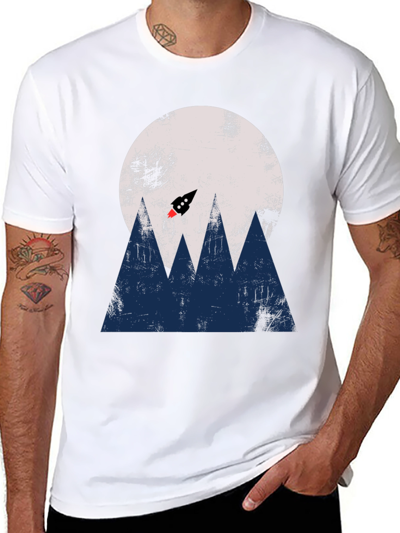 Retro Rocket Launch T-Shirt