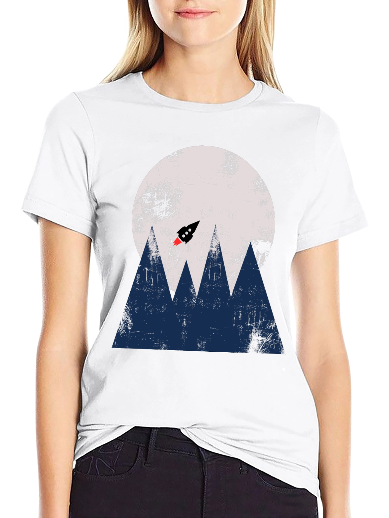 Retro Rocket Launch T-Shirt