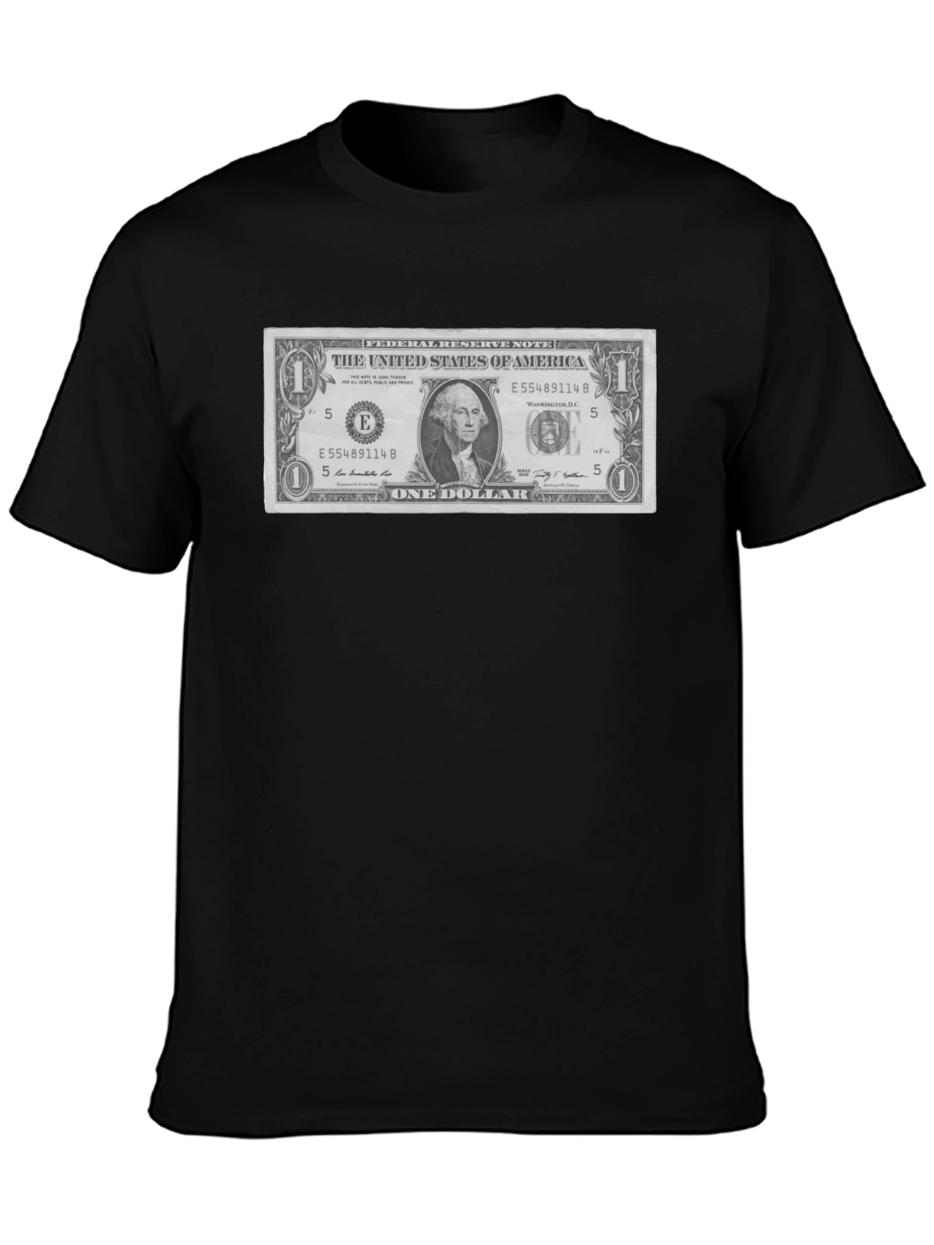One Dollar Bill Graphic T-Shirt - Novelty Tee