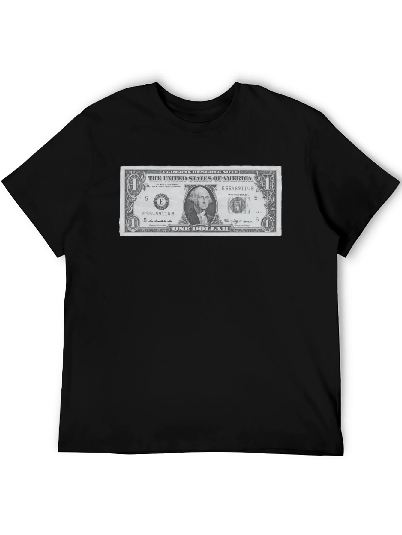 One Dollar Bill Graphic T-Shirt - Novelty Tee