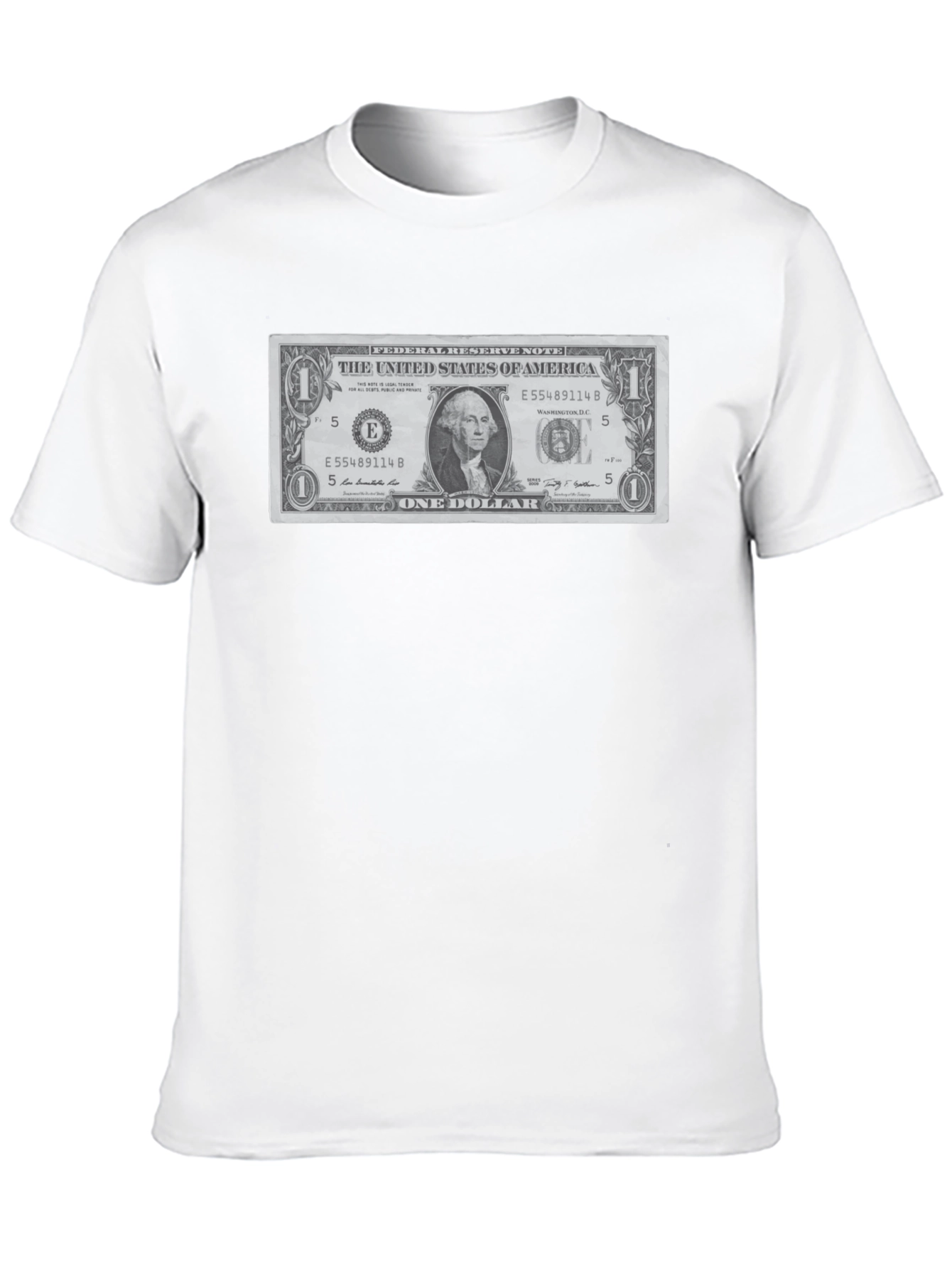 One Dollar Bill Graphic T-Shirt - Novelty Tee