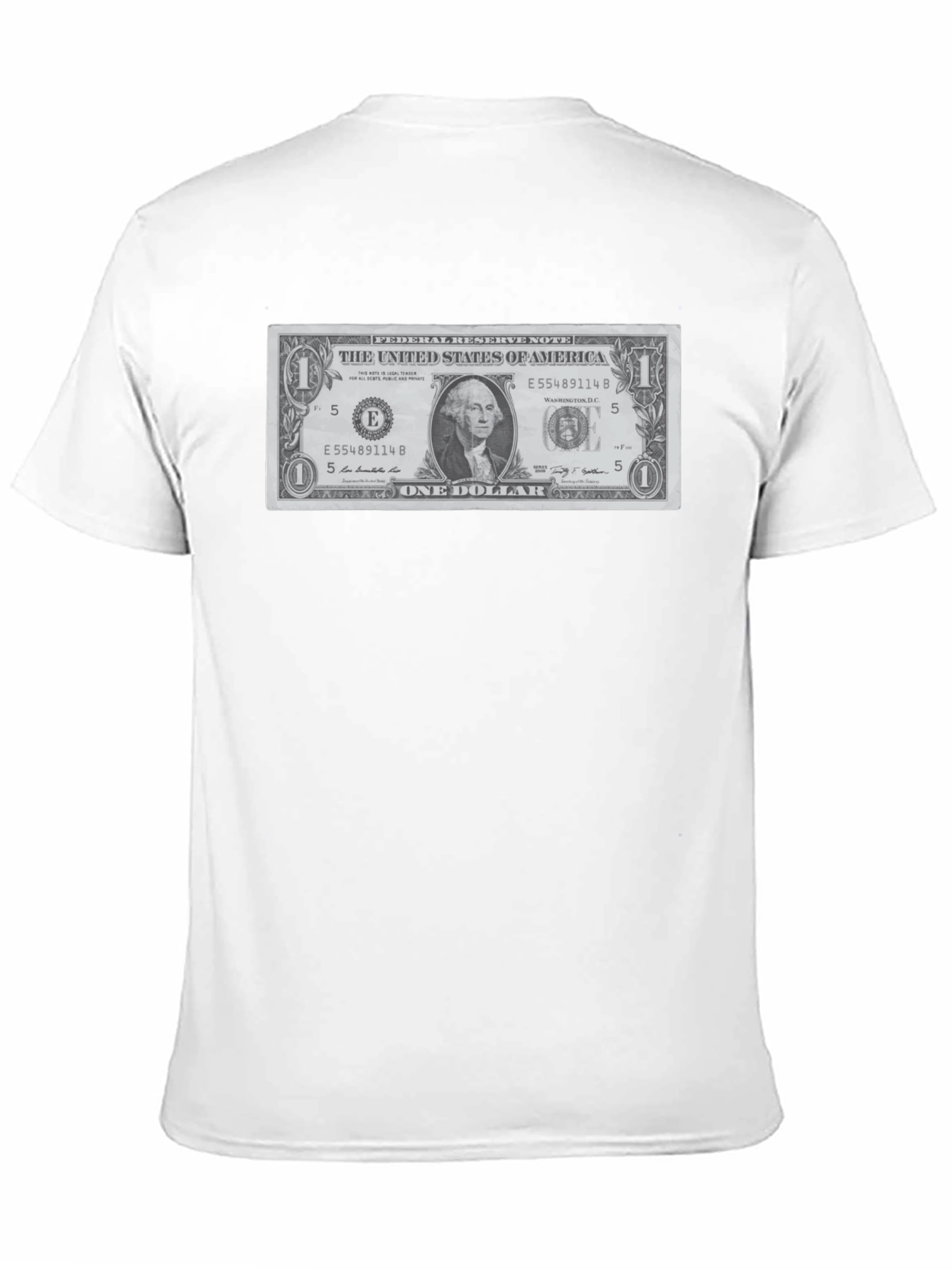 One Dollar Bill Graphic T-Shirt - Novelty Tee