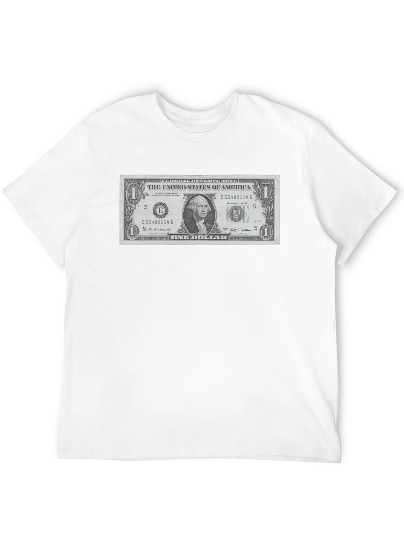 One Dollar Bill Graphic T-Shirt - Novelty Tee