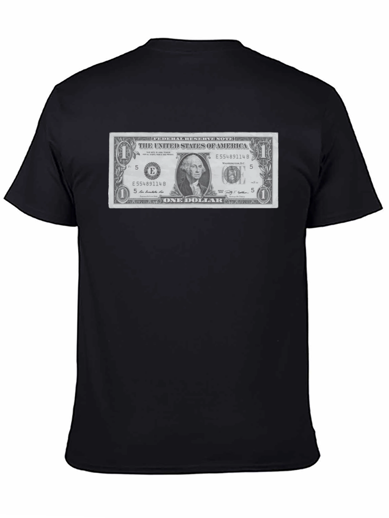 One Dollar Bill Graphic T-Shirt - Novelty Tee