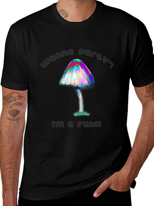 Psychedelic Mushroom T-Shirt Wanna Party? Fungi Tee