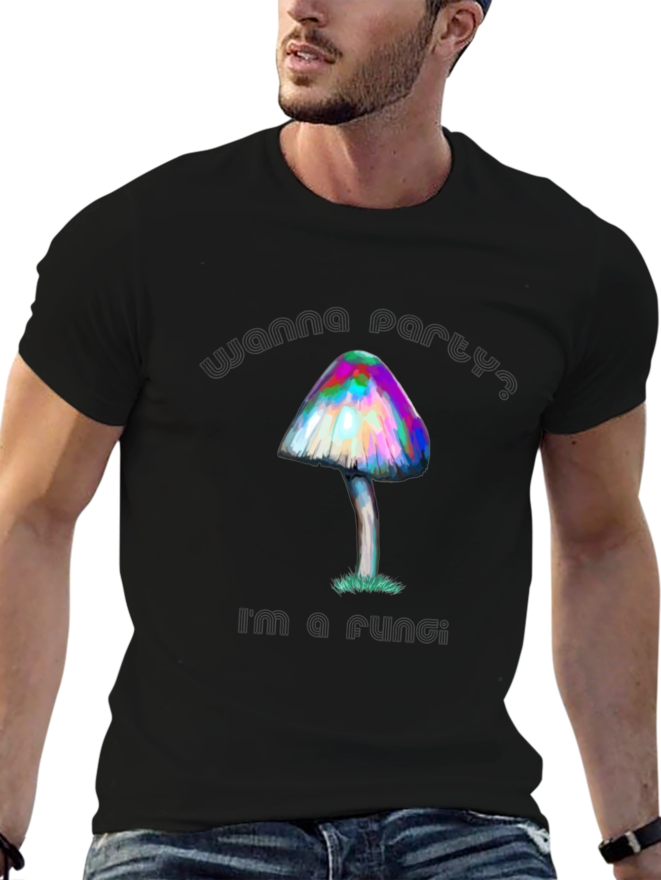 Psychedelic Mushroom T-Shirt Wanna Party? Fungi Tee