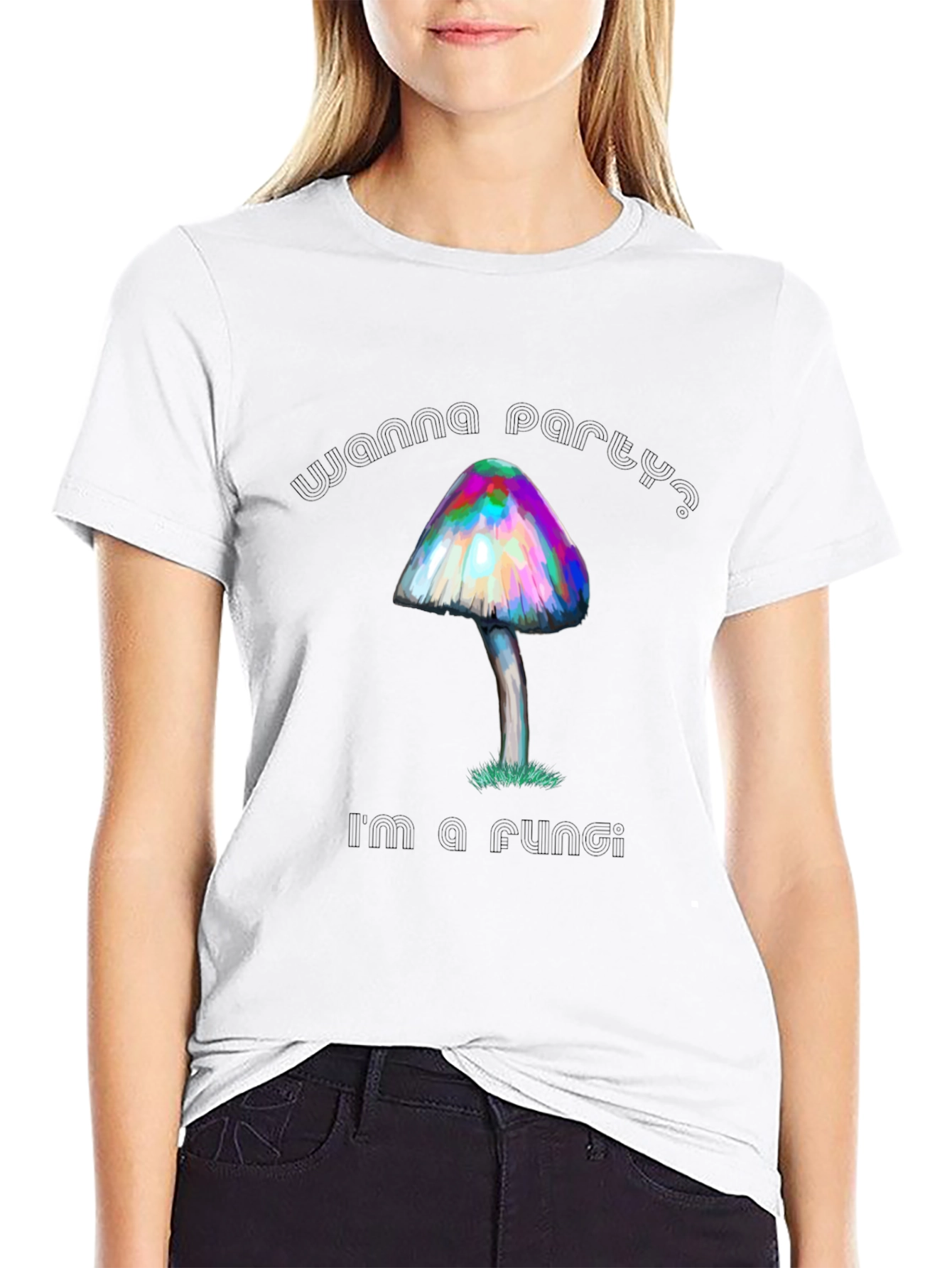 Psychedelic Mushroom T-Shirt Wanna Party? Fungi Tee