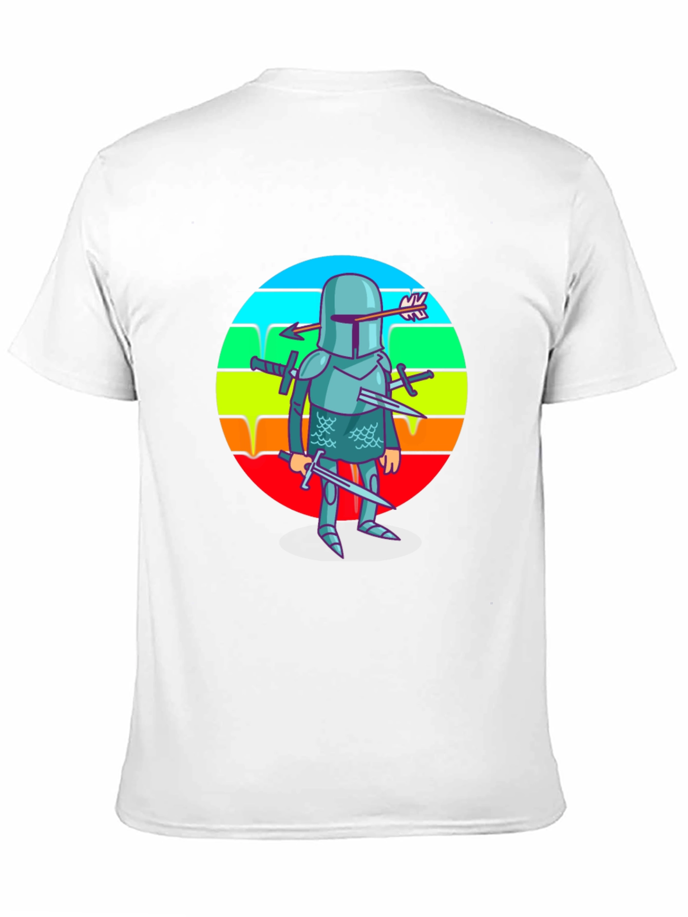 Humorous Knight T-Shirt - Cartoon Style