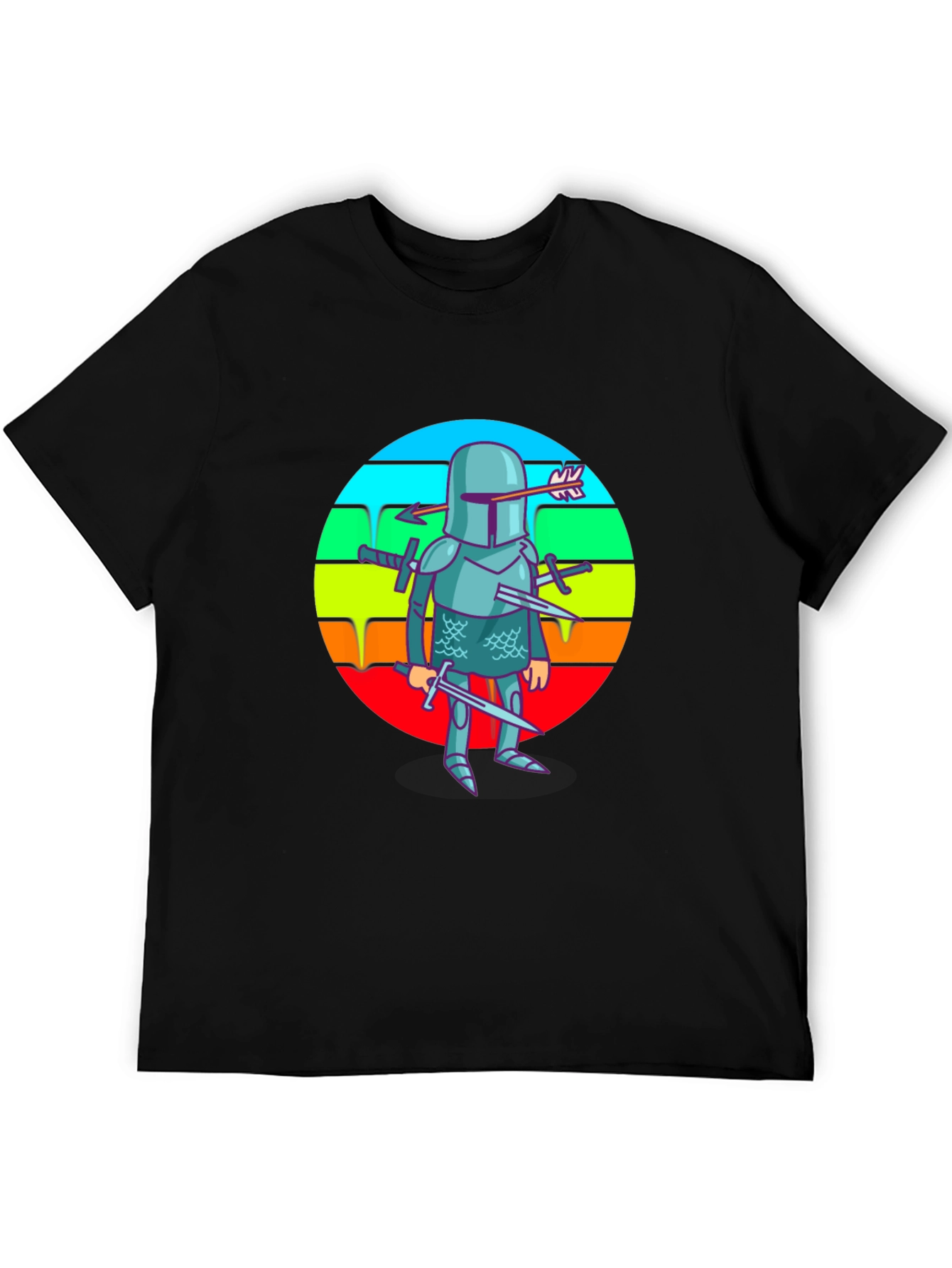 Humorous Knight T-Shirt - Cartoon Style